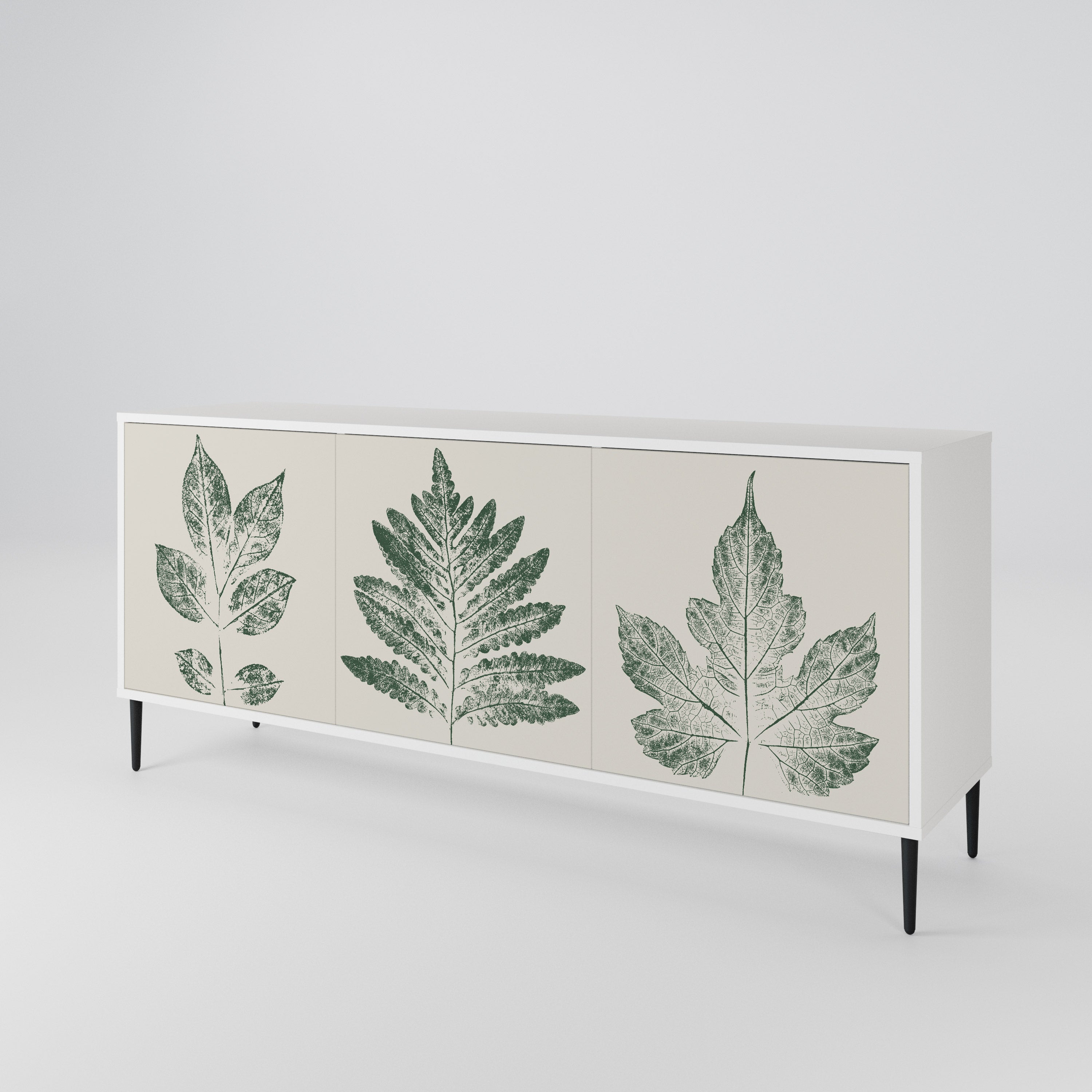 GREEN LEAFY STAMPS Aparador de 3 Puertas