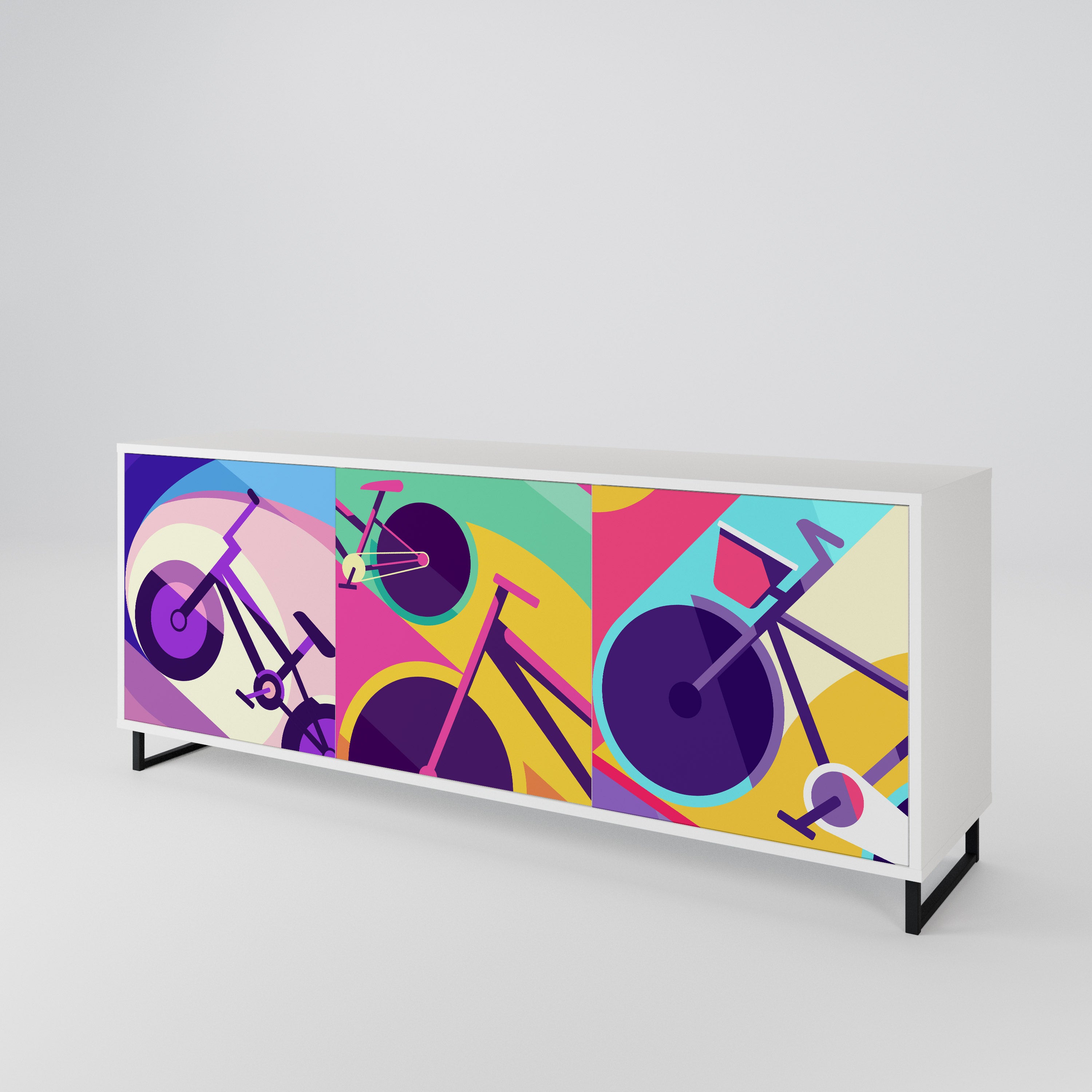 BIKE DREAMS Aparador de 3 Puertas