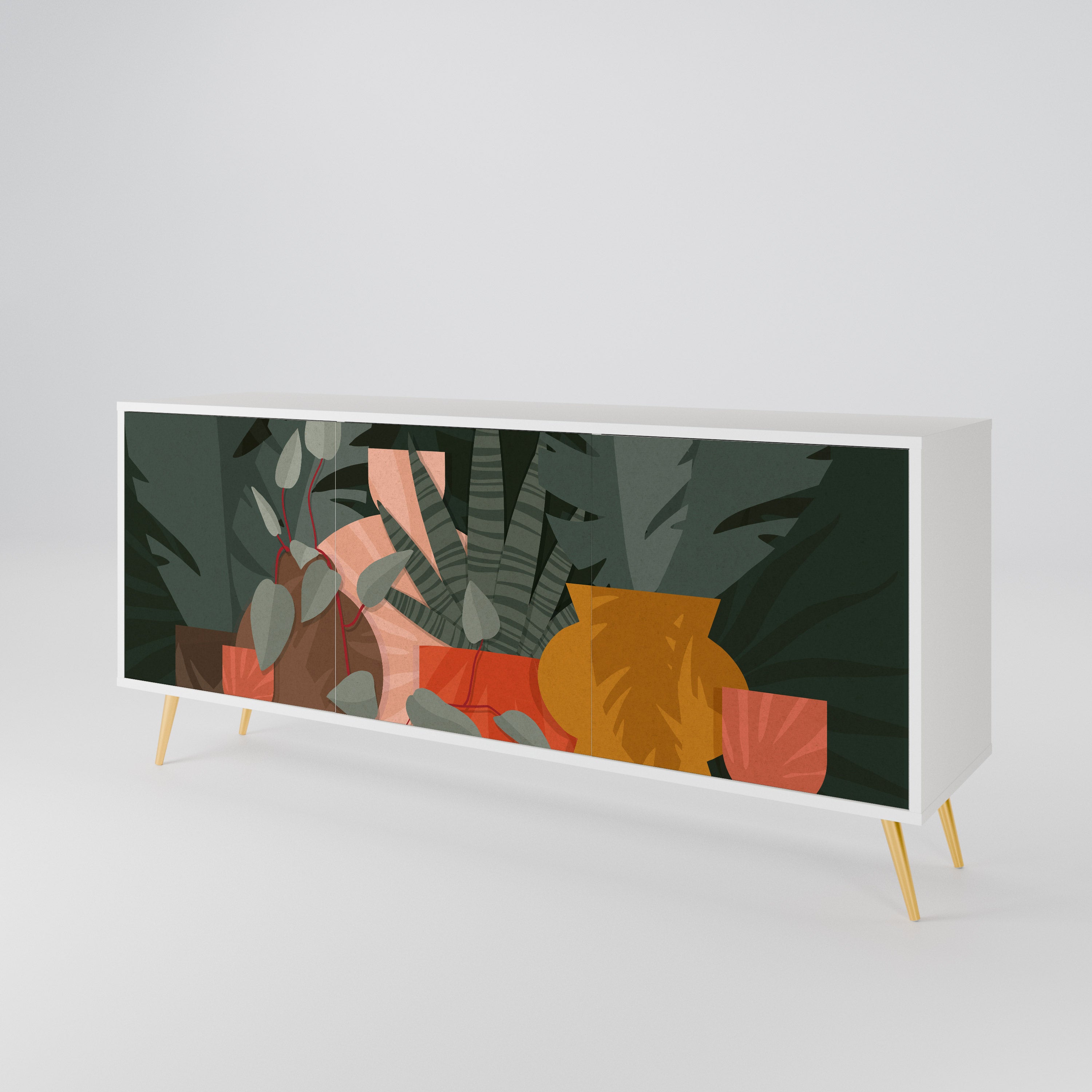 TROPICAL COMPOSITION Aparador de 3 Puertas