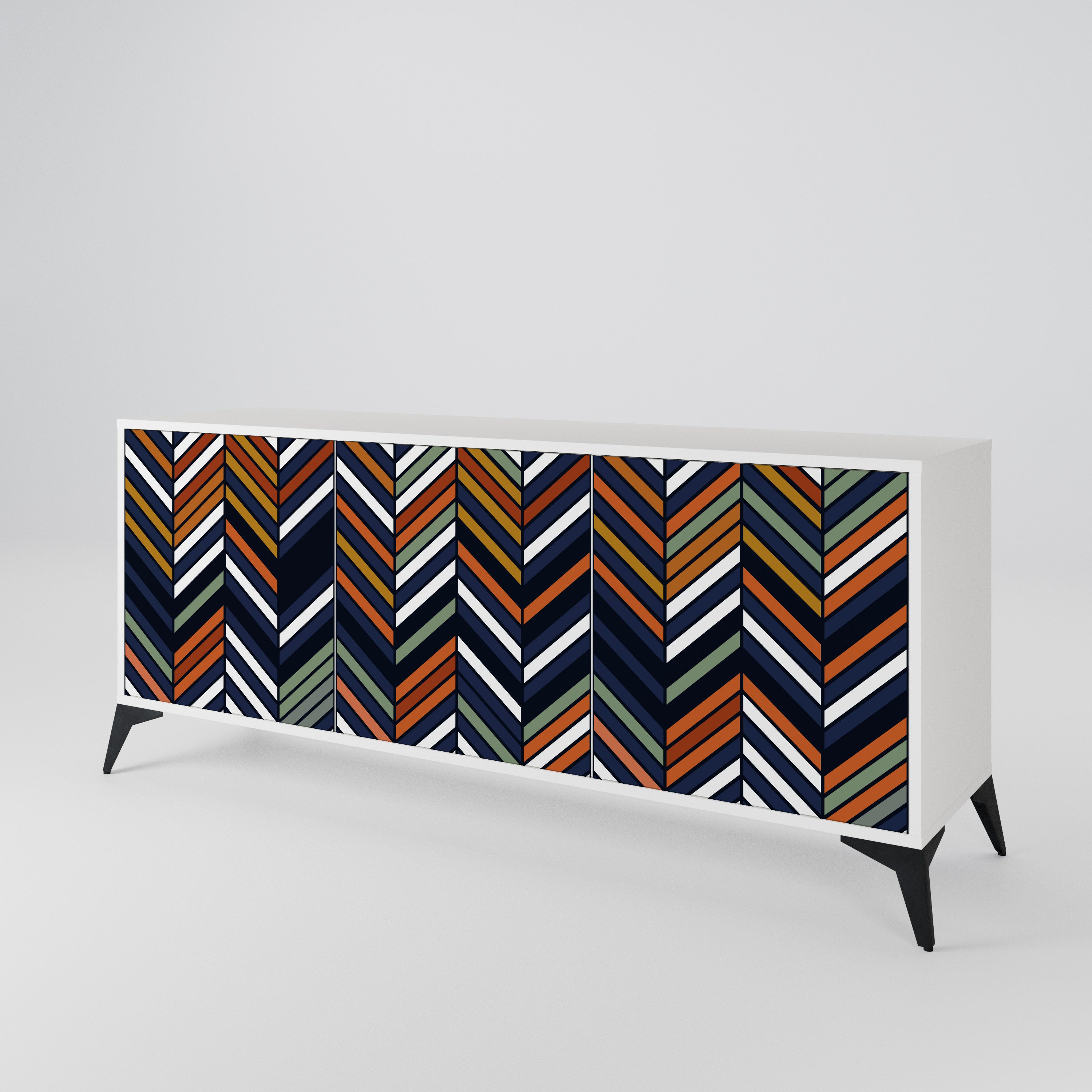 VIBRANT PATCHWORK Aparador de 3 Puertas