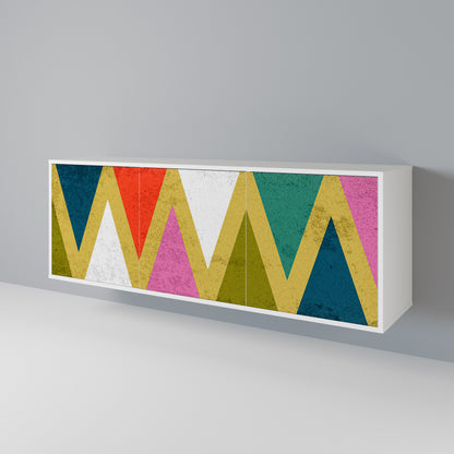 COLORFUL TRIANGLES Aparador de 3 Puertas