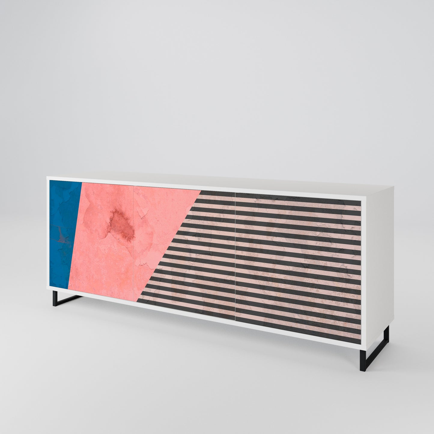 GLAMOROUS STRIPE Aparador de 3 Puertas