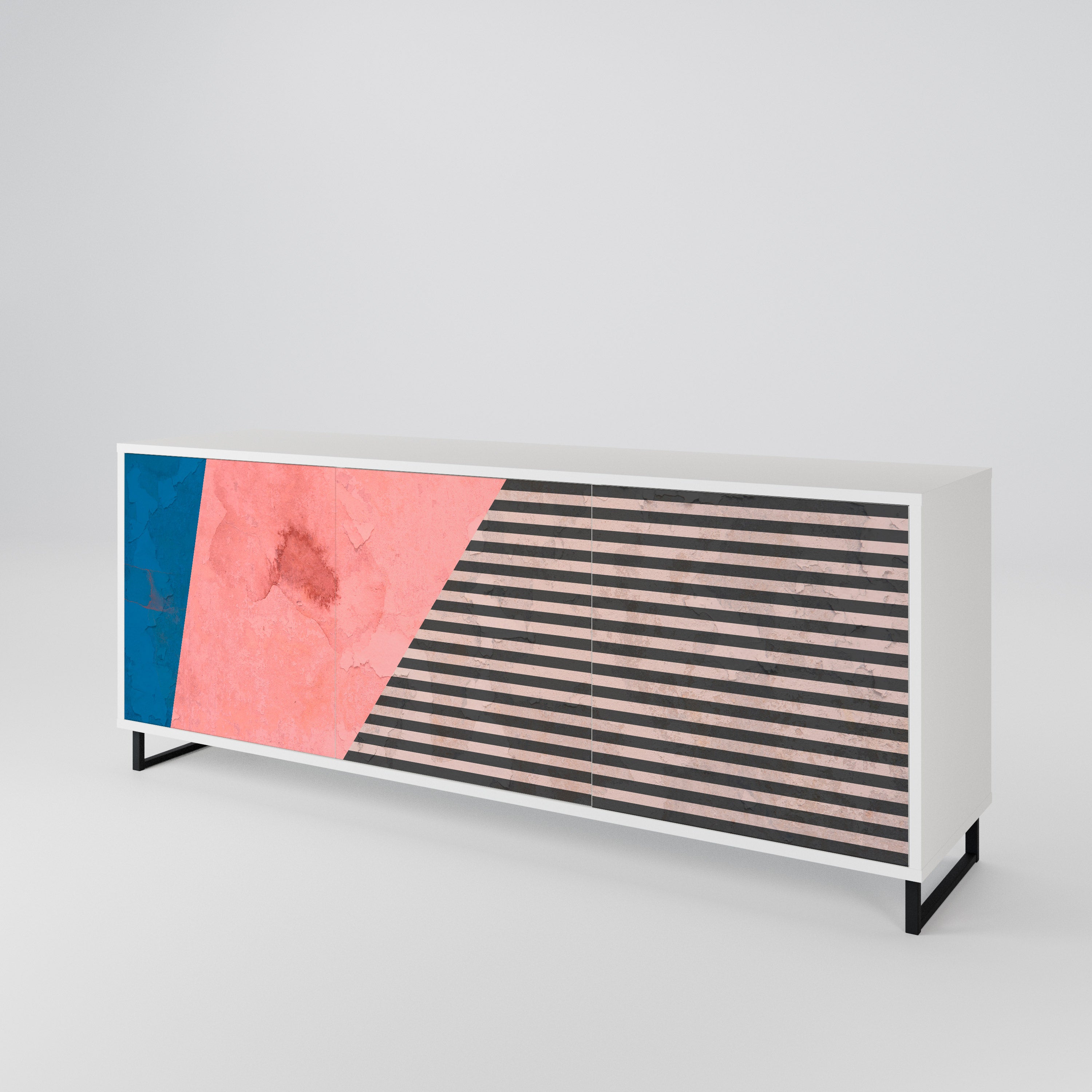 GLAMOROUS STRIPE Aparador de 3 Puertas