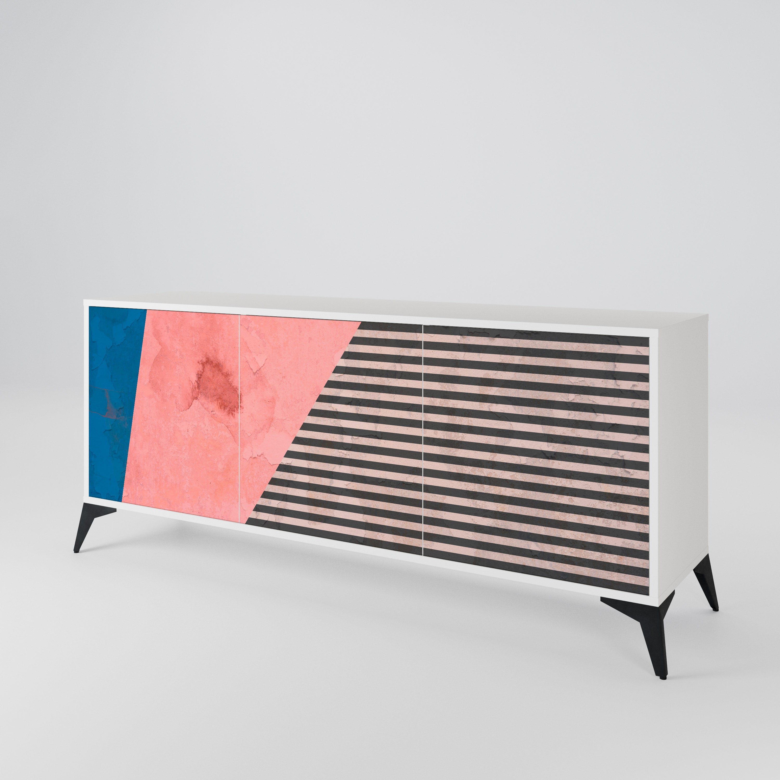 GLAMOROUS STRIPE Aparador de 3 Puertas