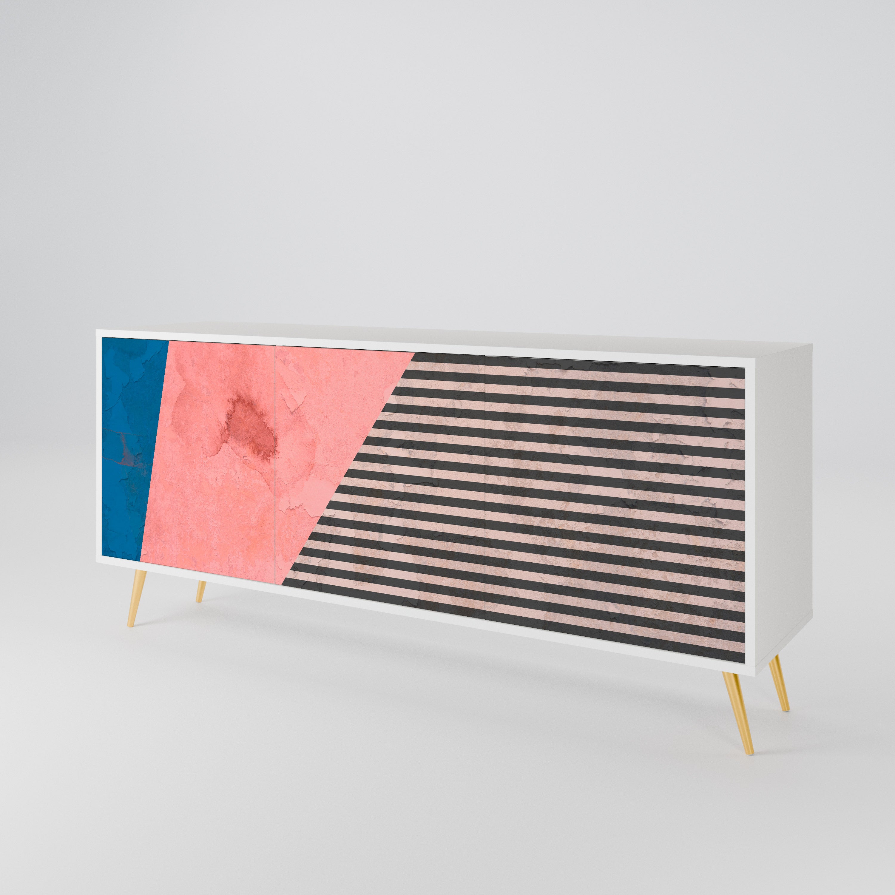GLAMOROUS STRIPE Aparador de 3 Puertas