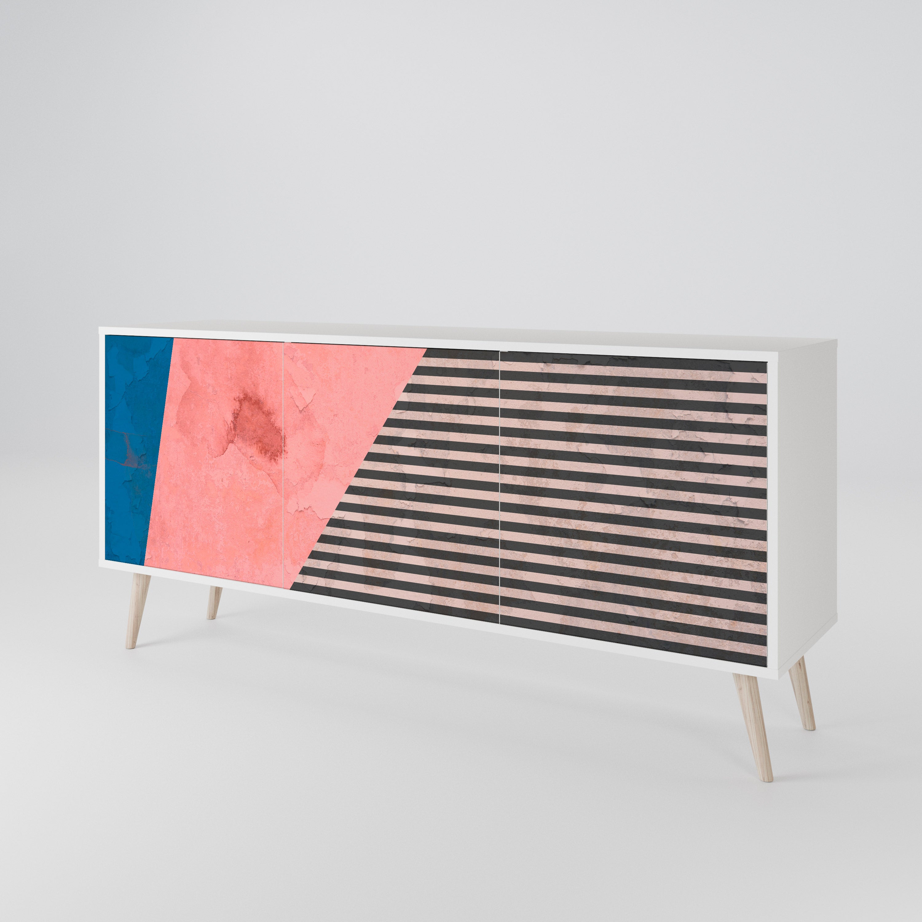 GLAMOROUS STRIPE Aparador de 3 Puertas