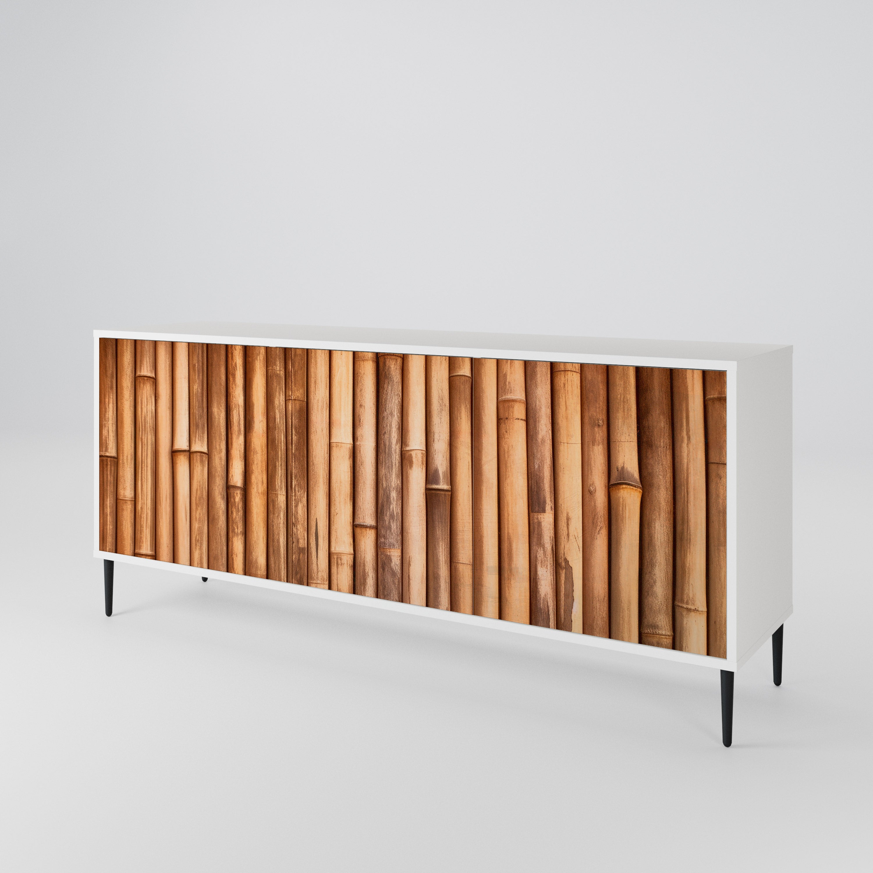 NATURAL WOOD 3-Door Sideboard