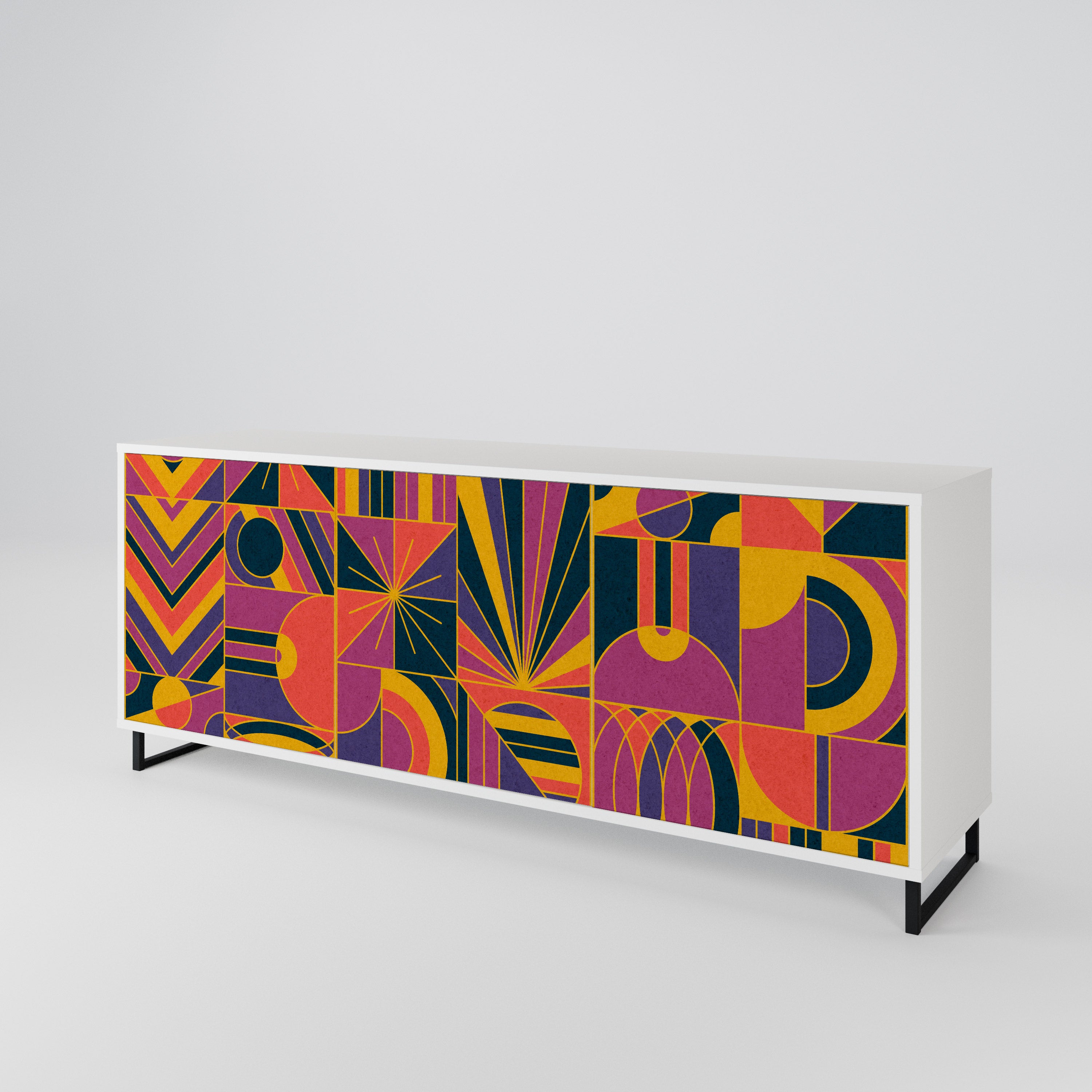 ELECTRIC PATTERNS 3-Door Sideboard