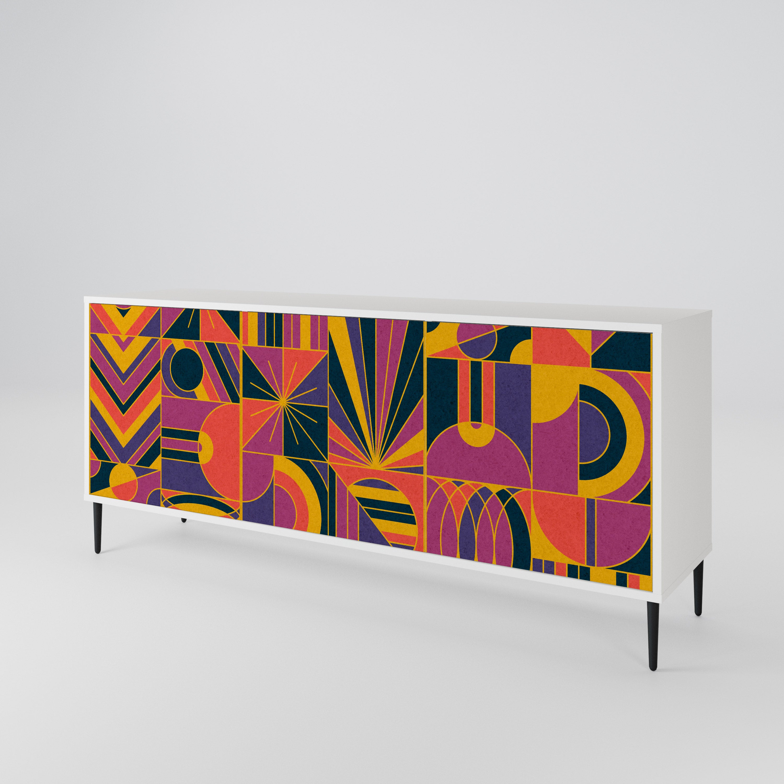 ELECTRIC PATTERNS 3-Door Sideboard