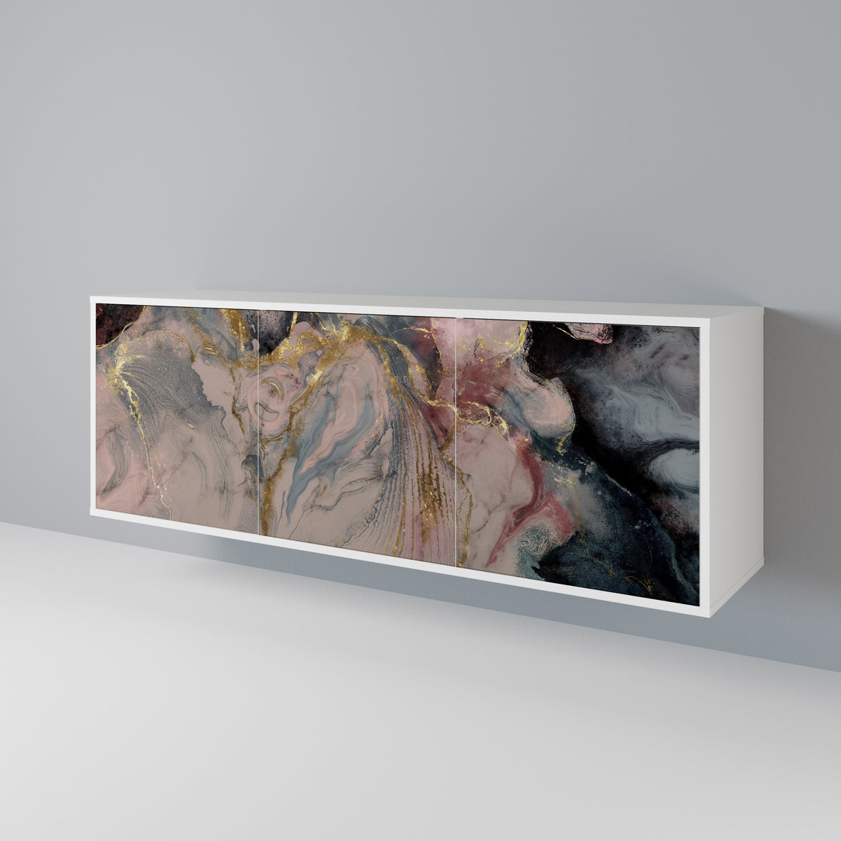 GILDED SWIRLS Aparador de 3 Puertas