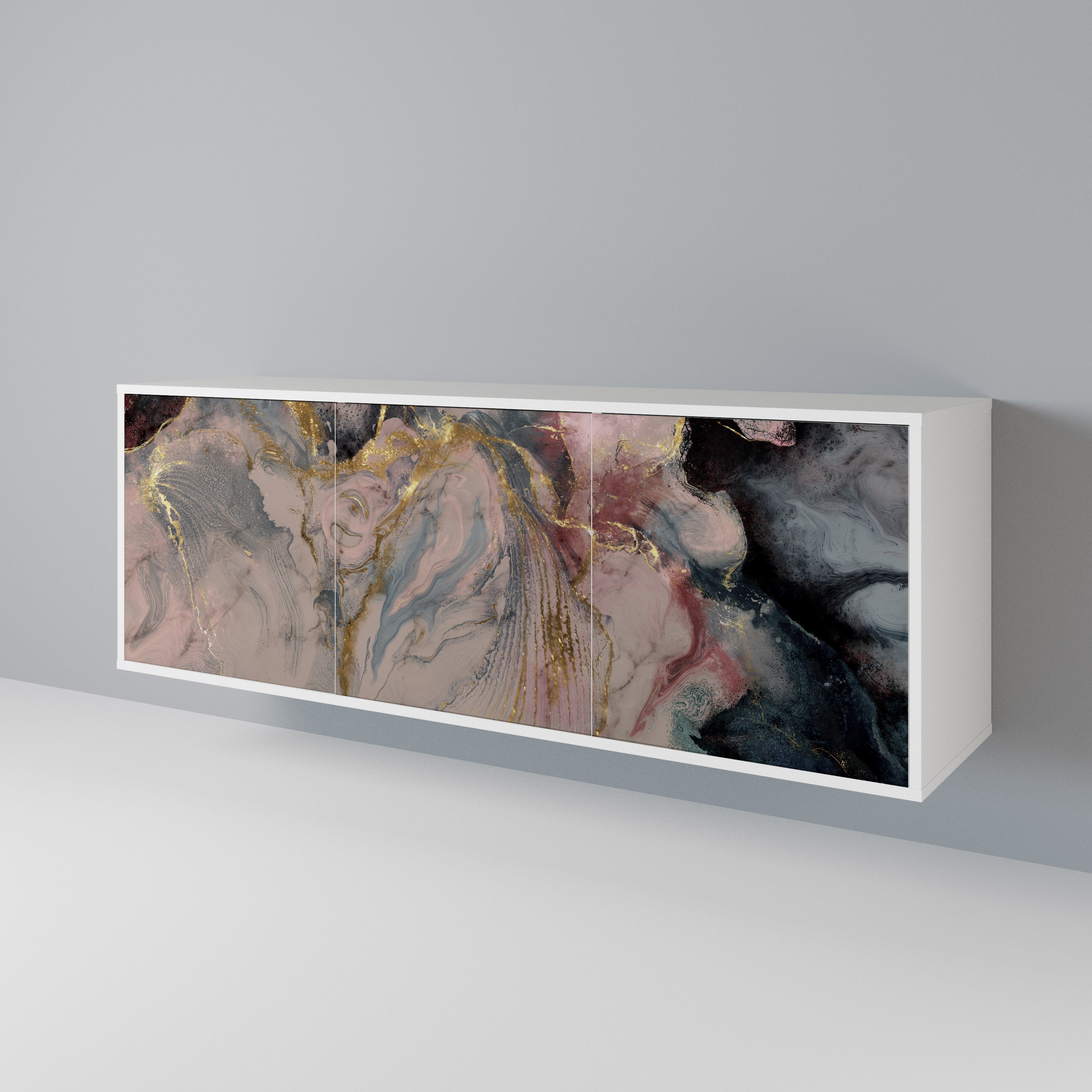GILDED SWIRLS Aparador de 3 Puertas