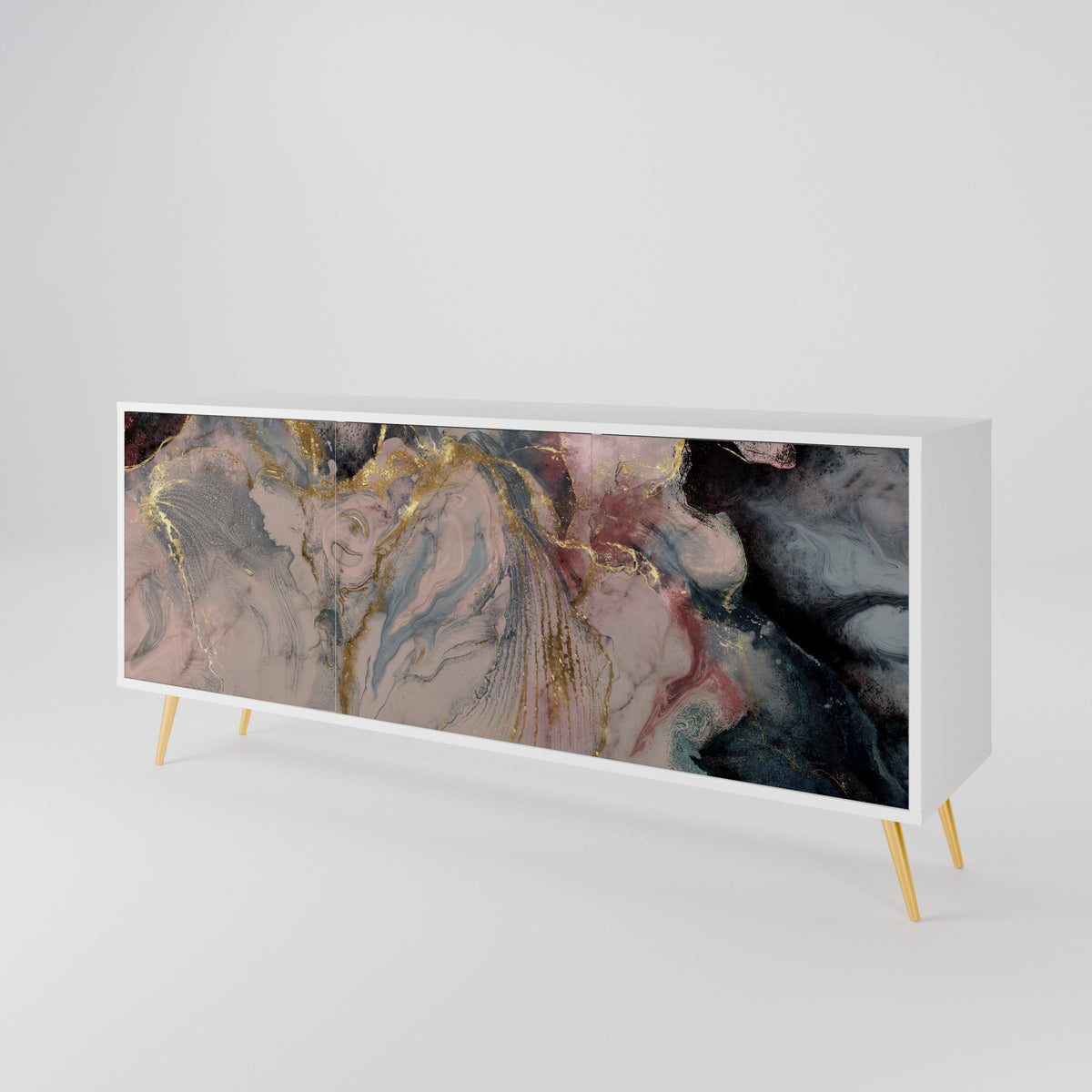 GILDED SWIRLS Aparador de 3 Puertas