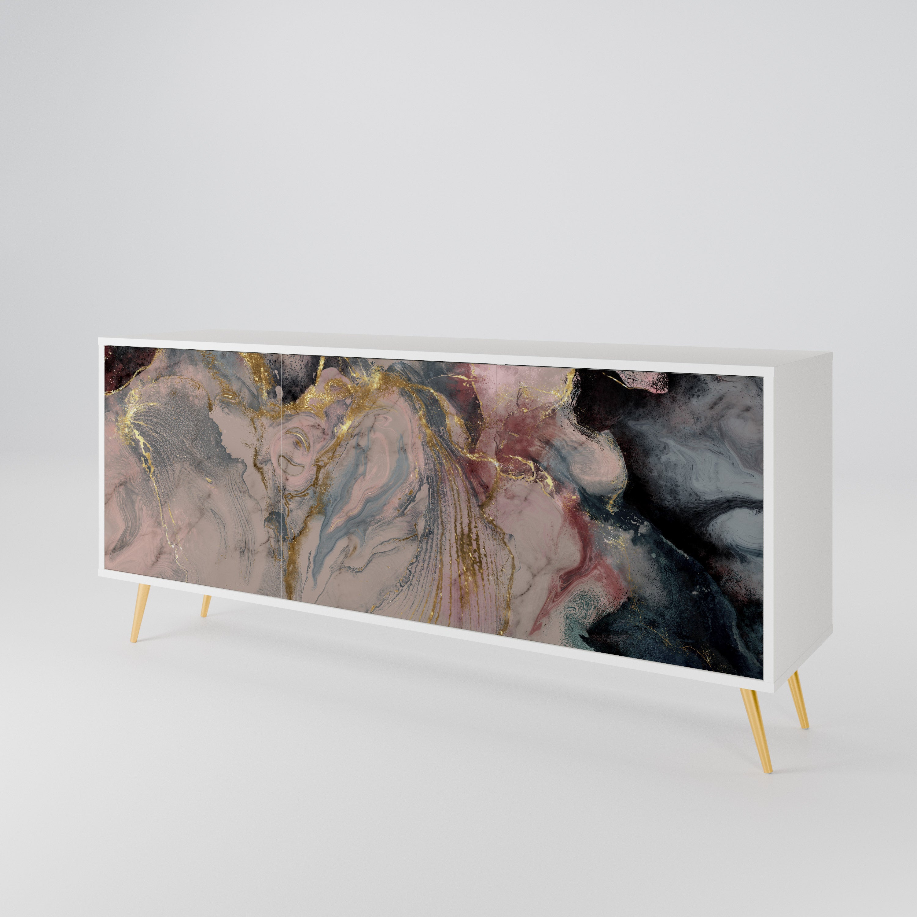GILDED SWIRLS Aparador de 3 Puertas