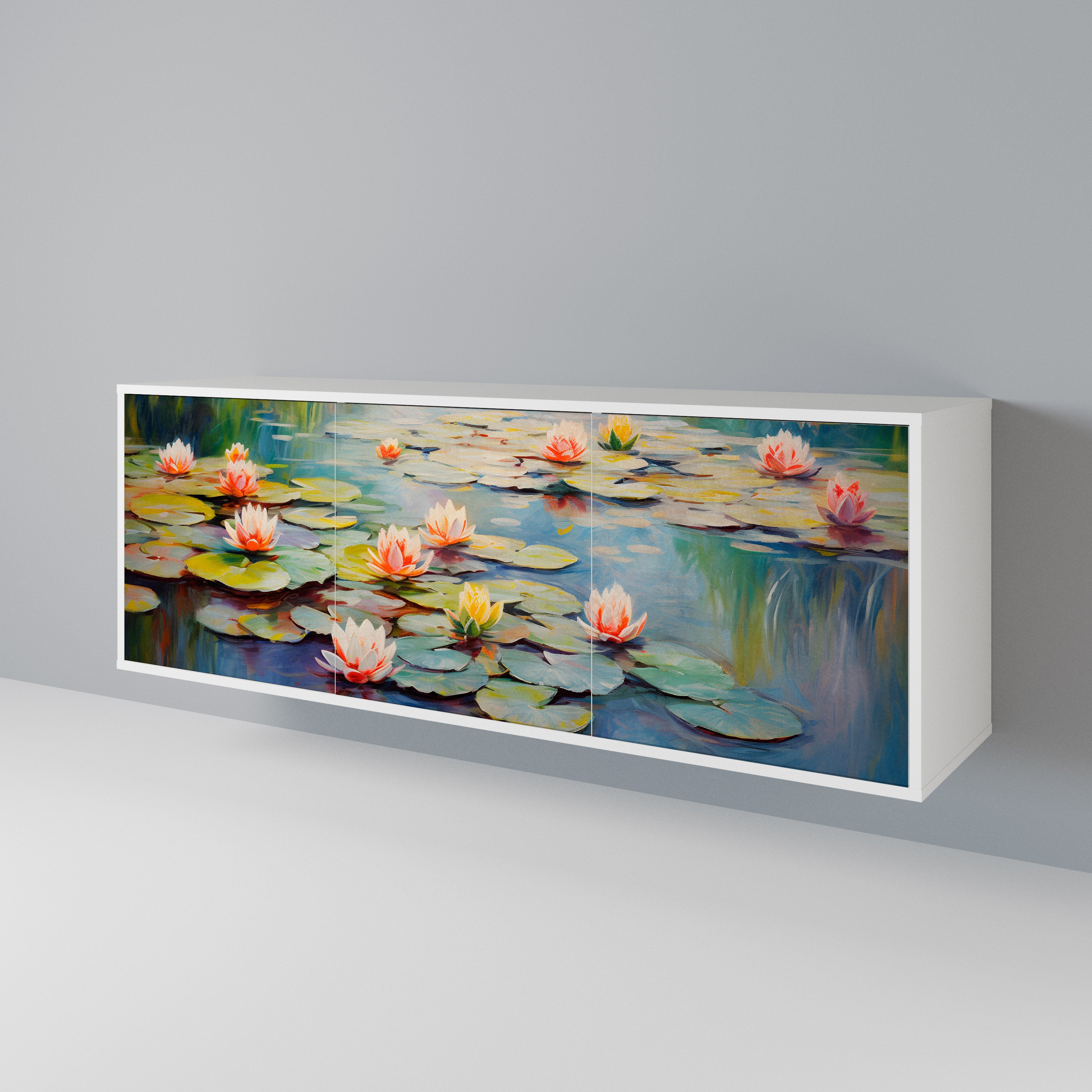 BLOOMING WATERS Aparador de 3 Puertas