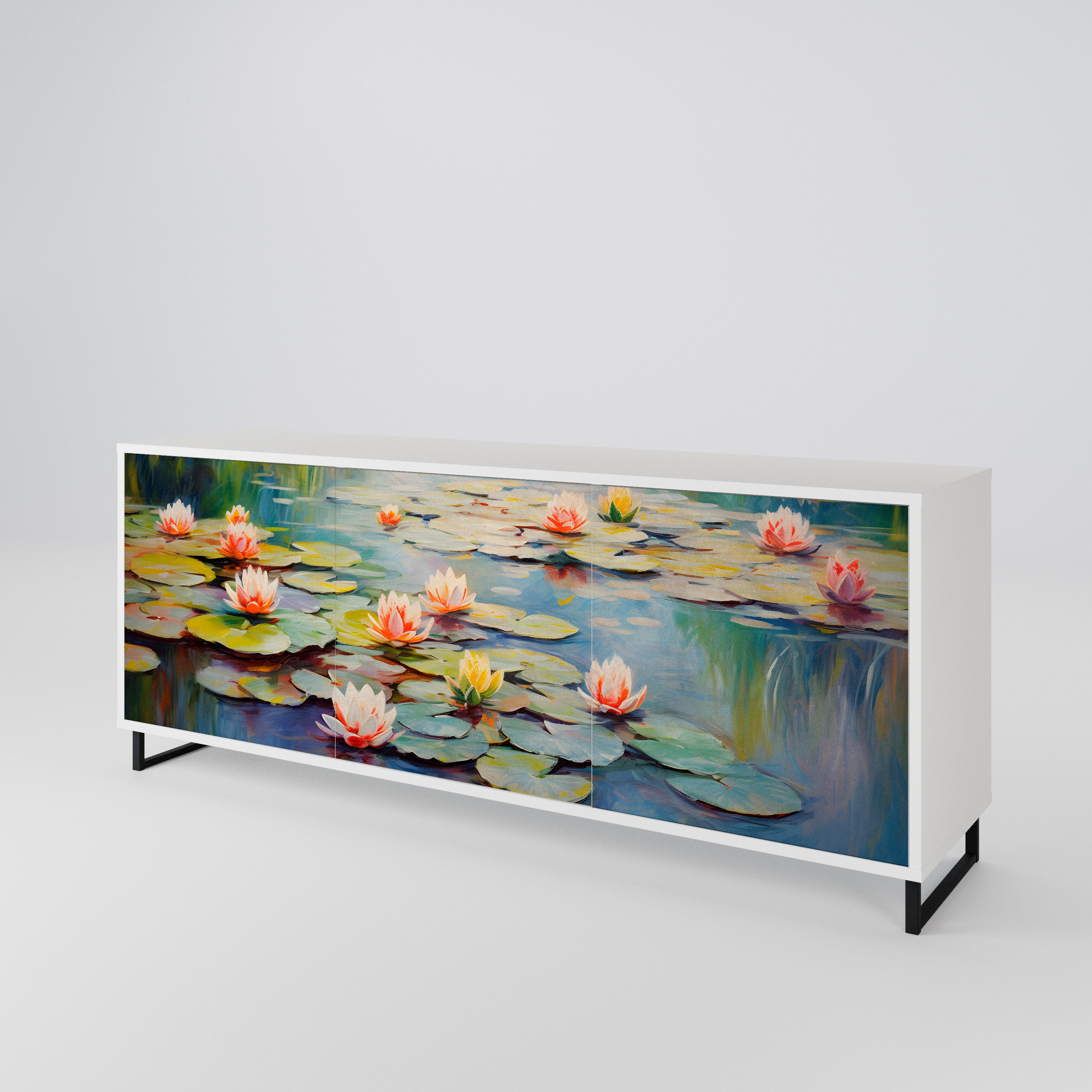 BLOOMING WATERS Aparador de 3 Puertas