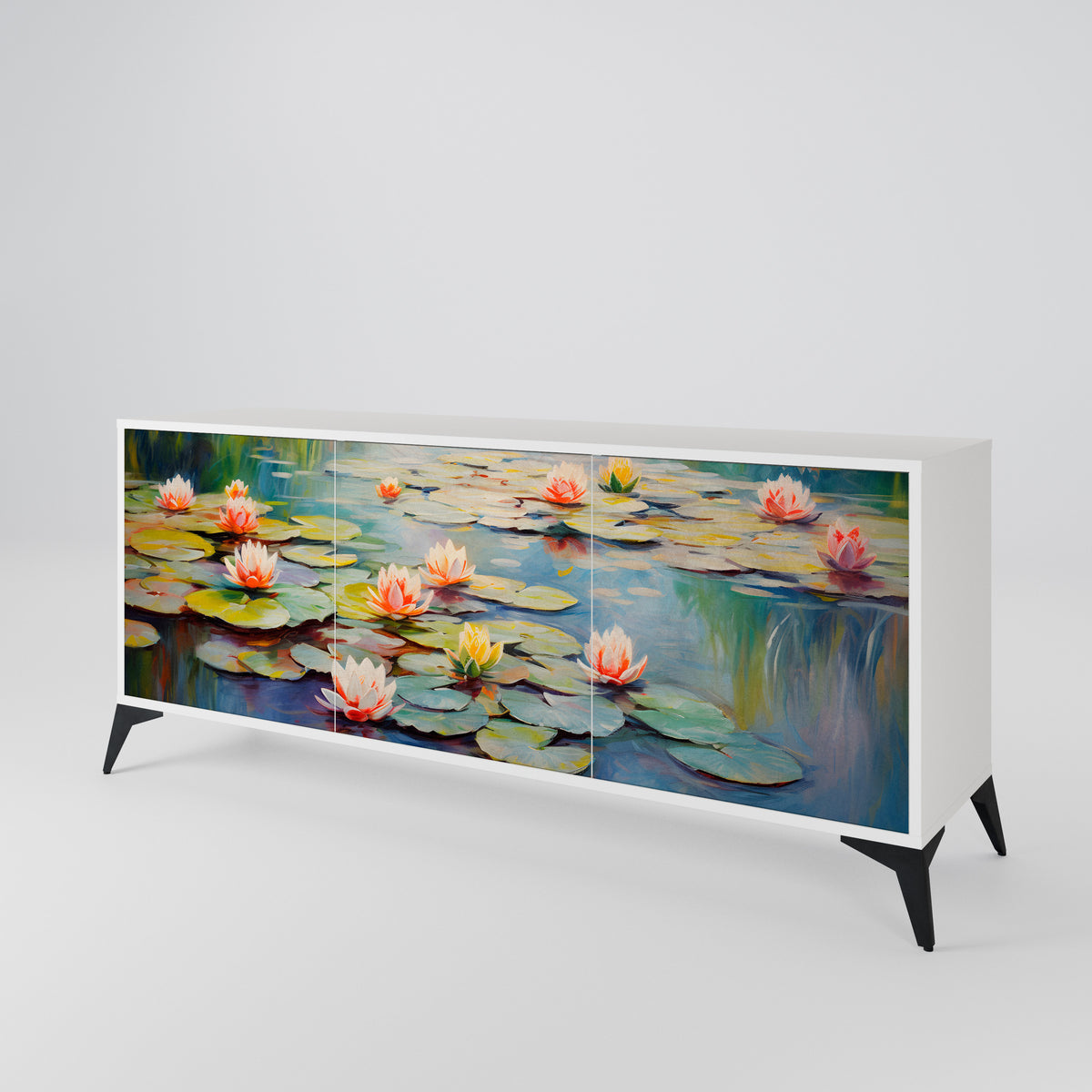 BLOOMING WATERS Aparador de 3 Puertas