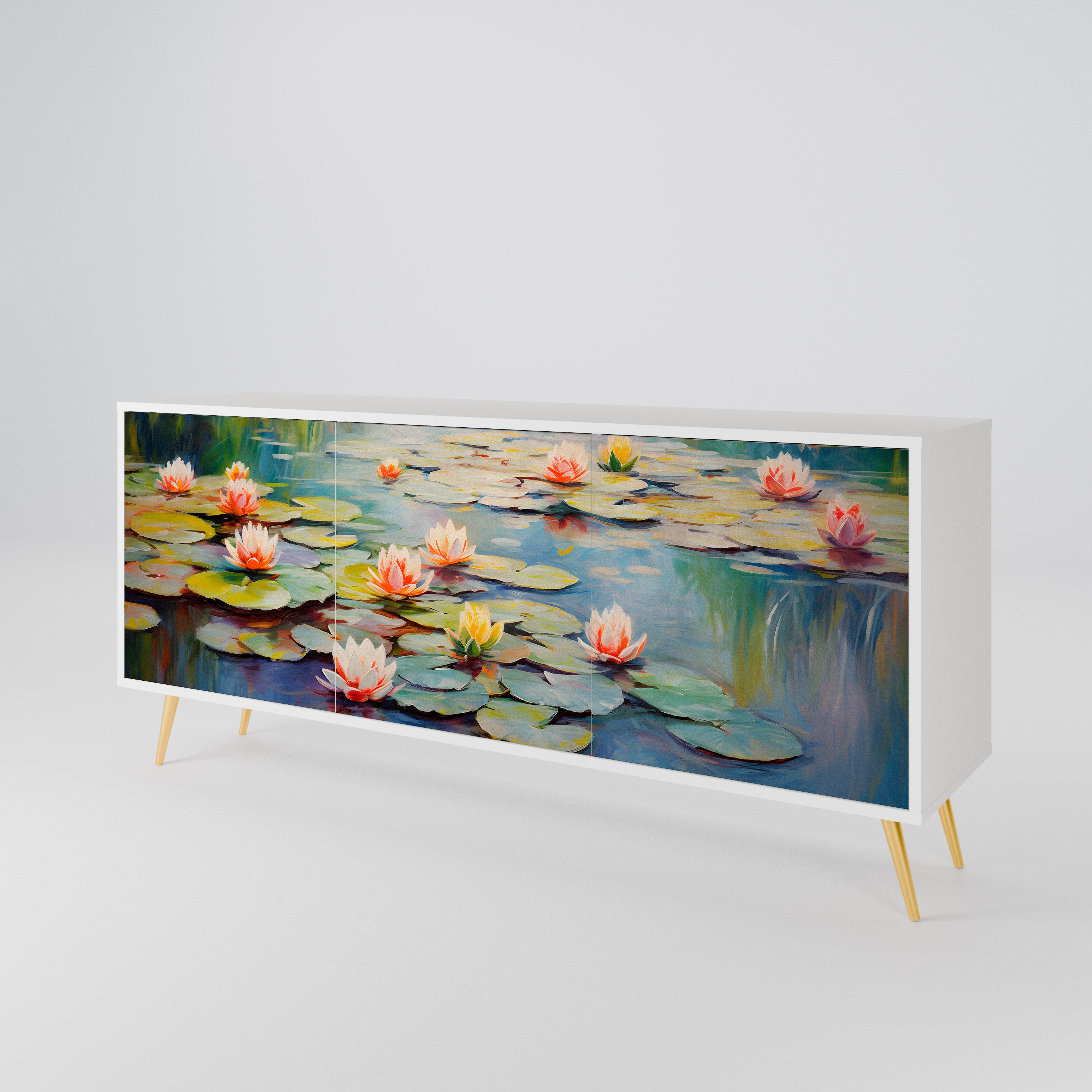 BLOOMING WATERS Aparador de 3 Puertas