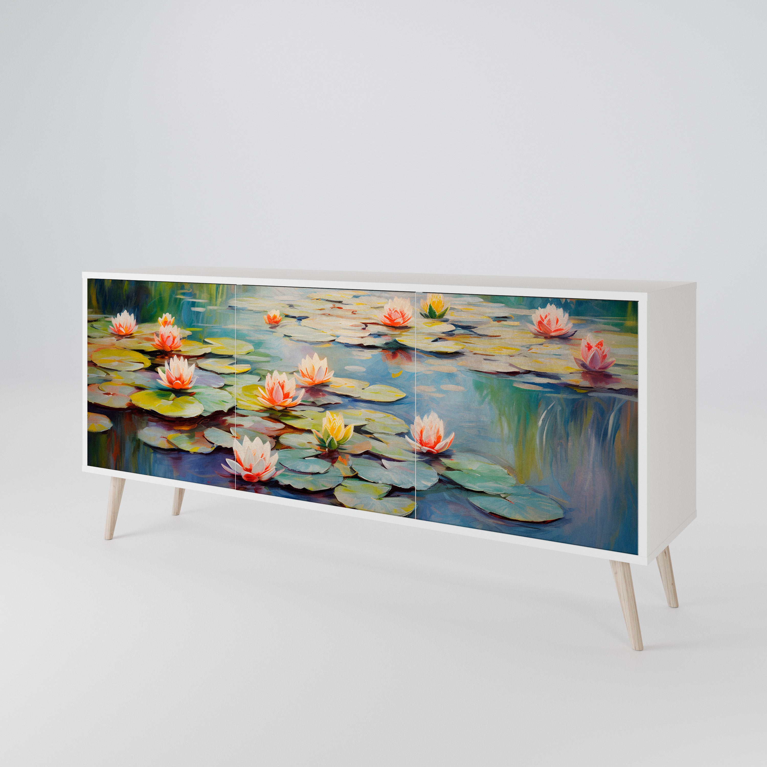BLOOMING WATERS Aparador de 3 Puertas