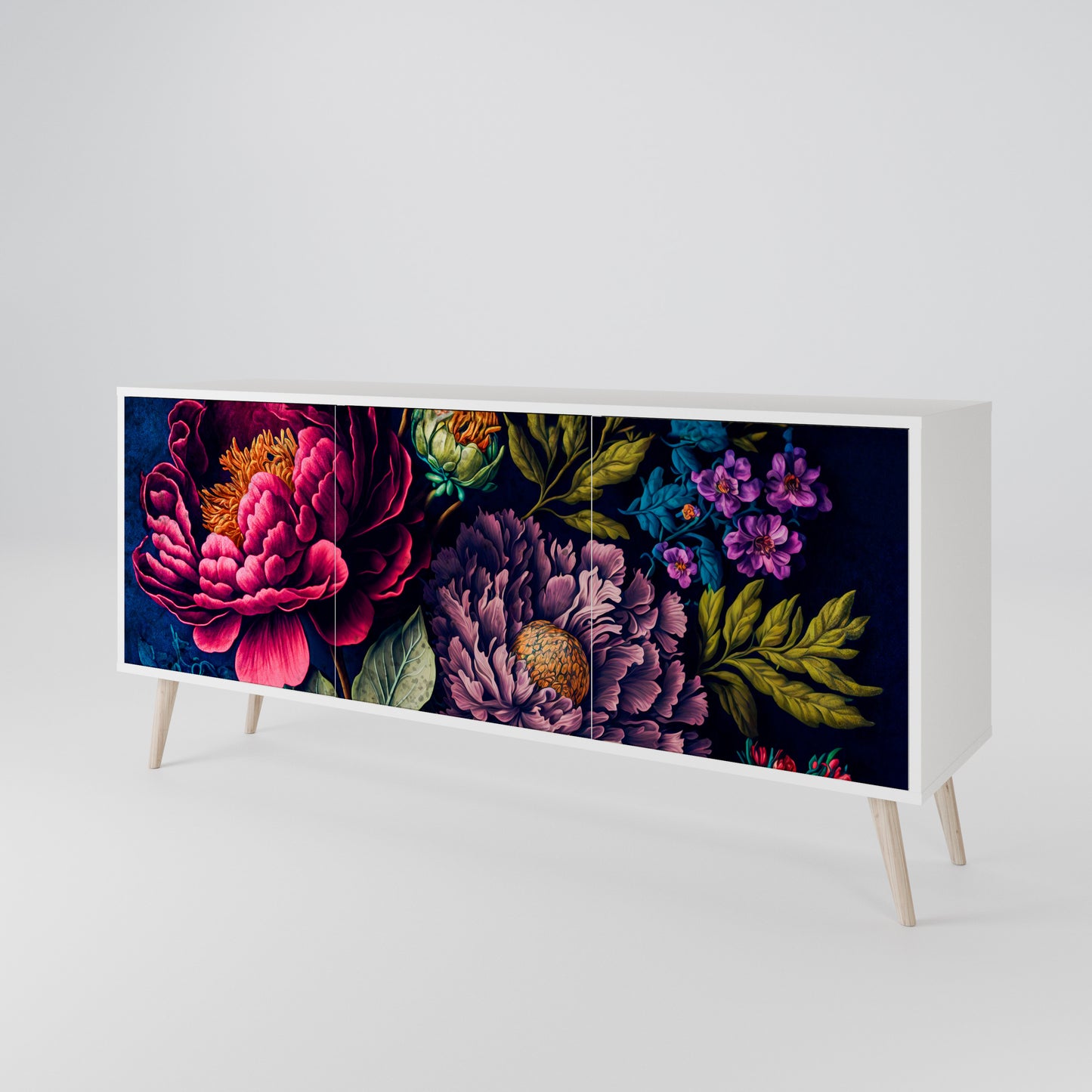 BLOOMING ELEGANCE Aparador de 3 Puertas