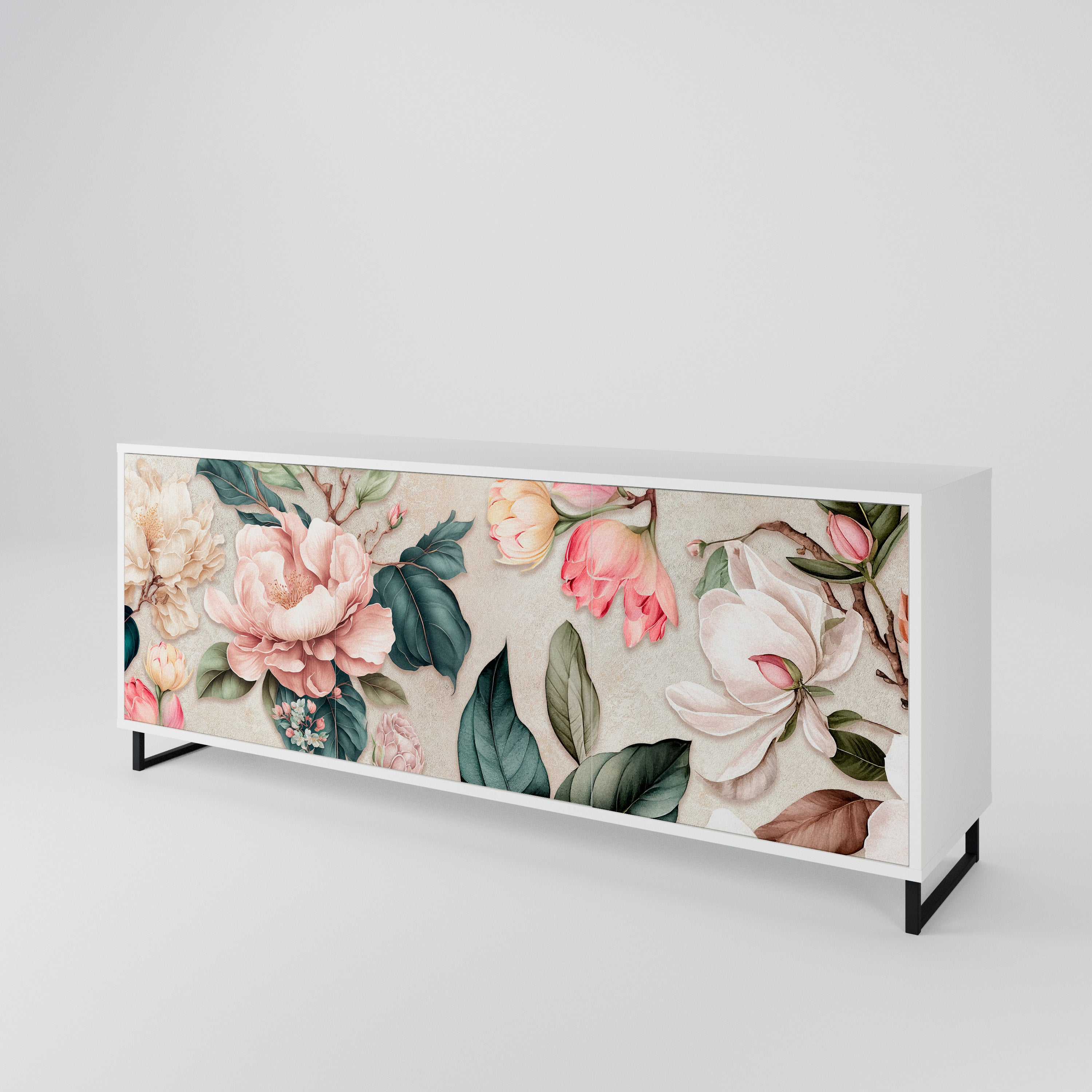 FLORAL GRACE Aparador de 3 Puertas
