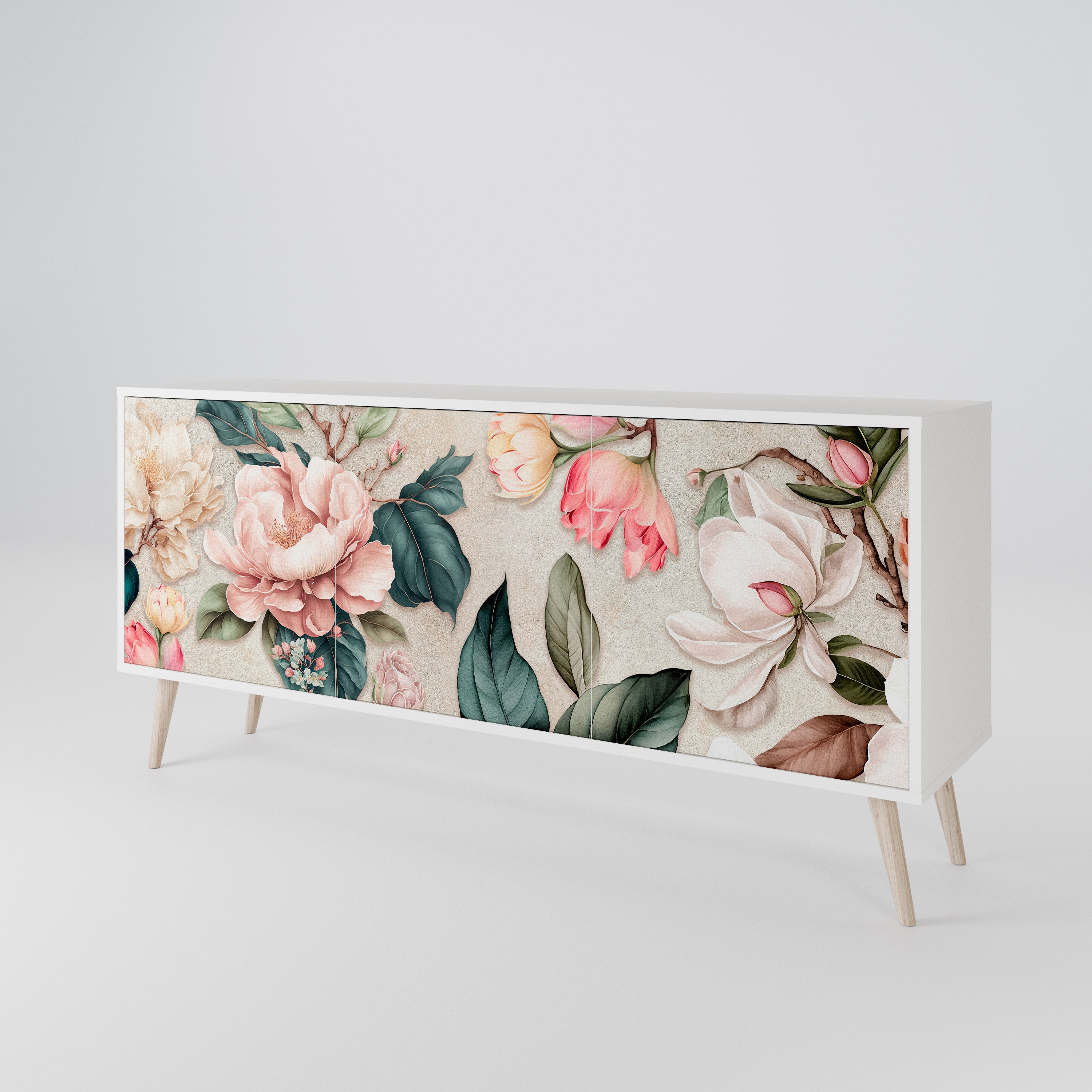 FLORAL GRACE Aparador de 3 Puertas