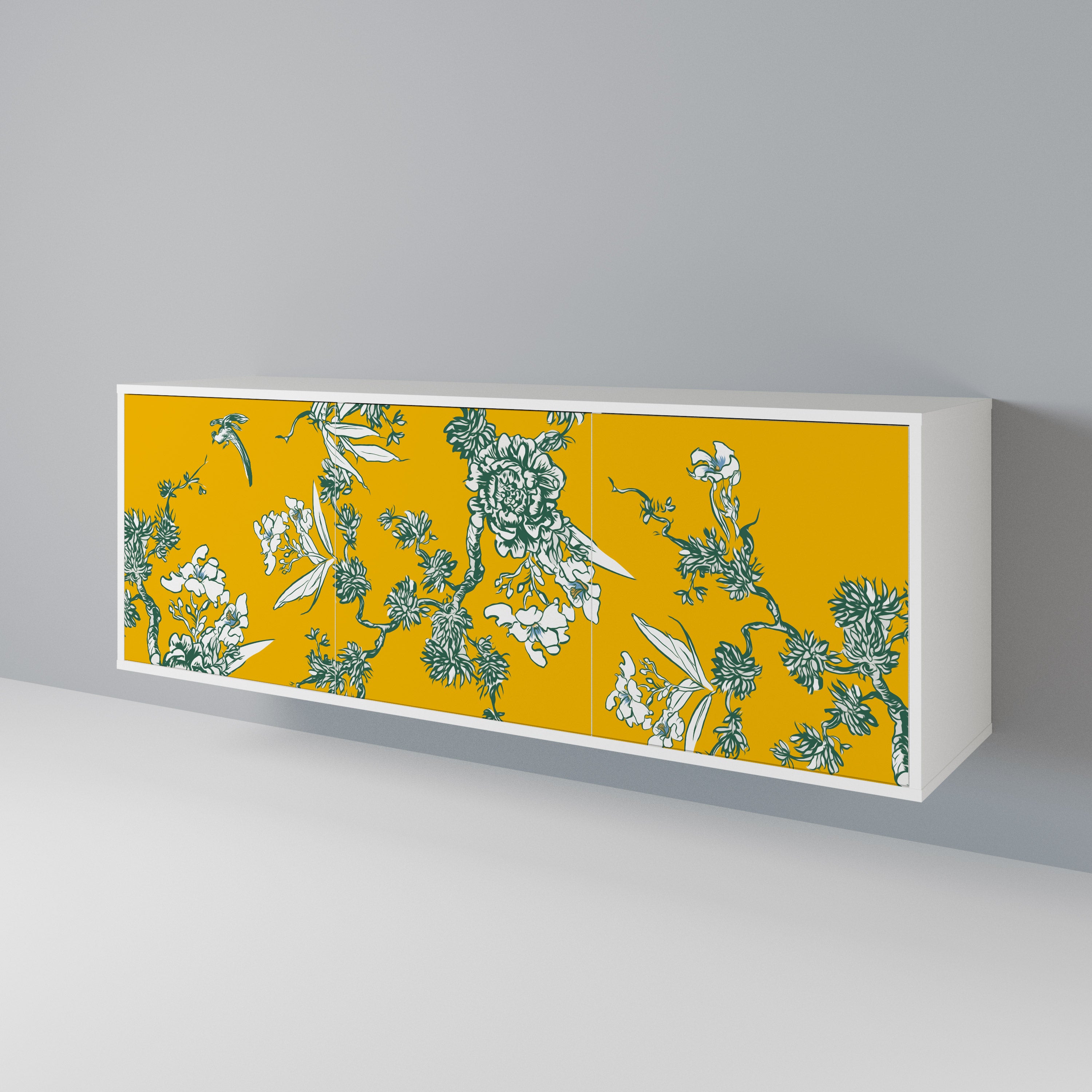 YELLOW CHINOISERIE Aparador de 3 Puertas