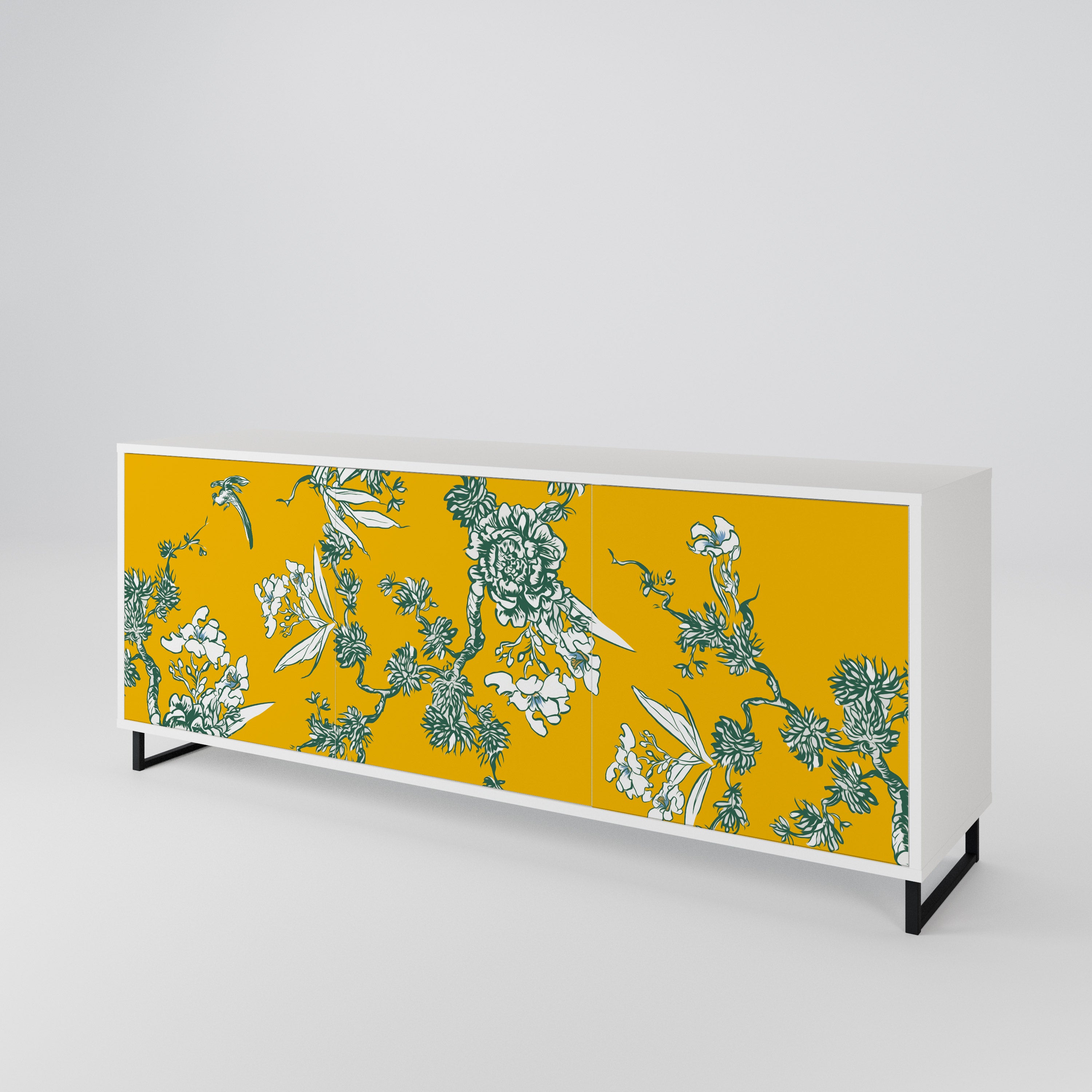 YELLOW CHINOISERIE Aparador de 3 Puertas