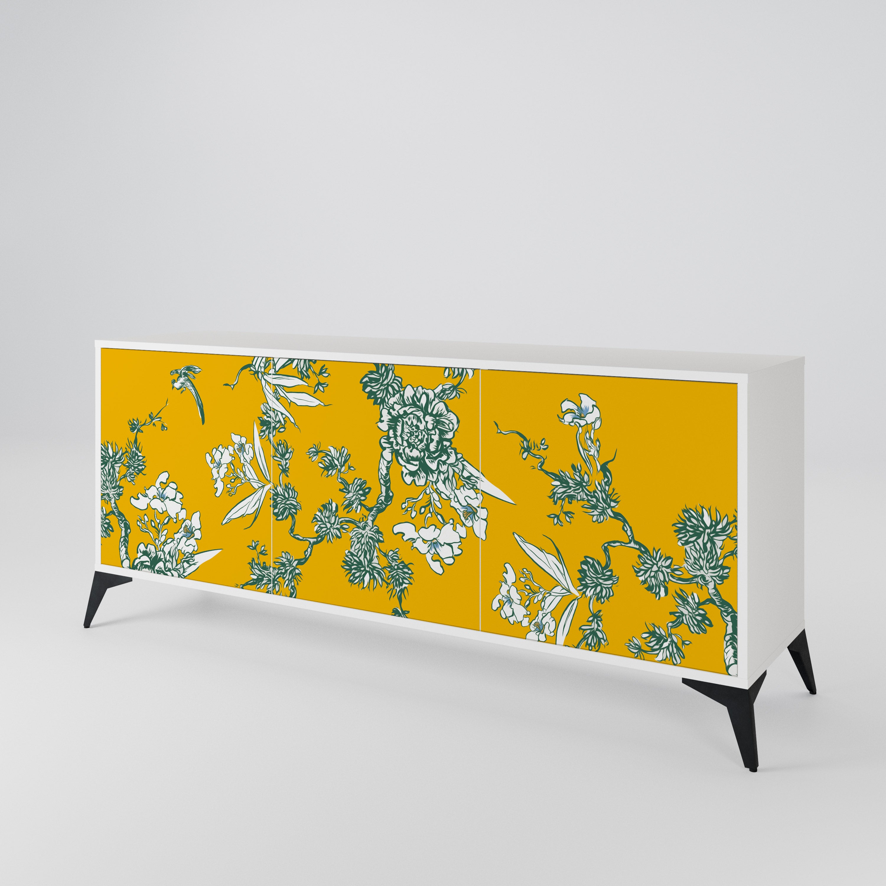 YELLOW CHINOISERIE Aparador de 3 Puertas