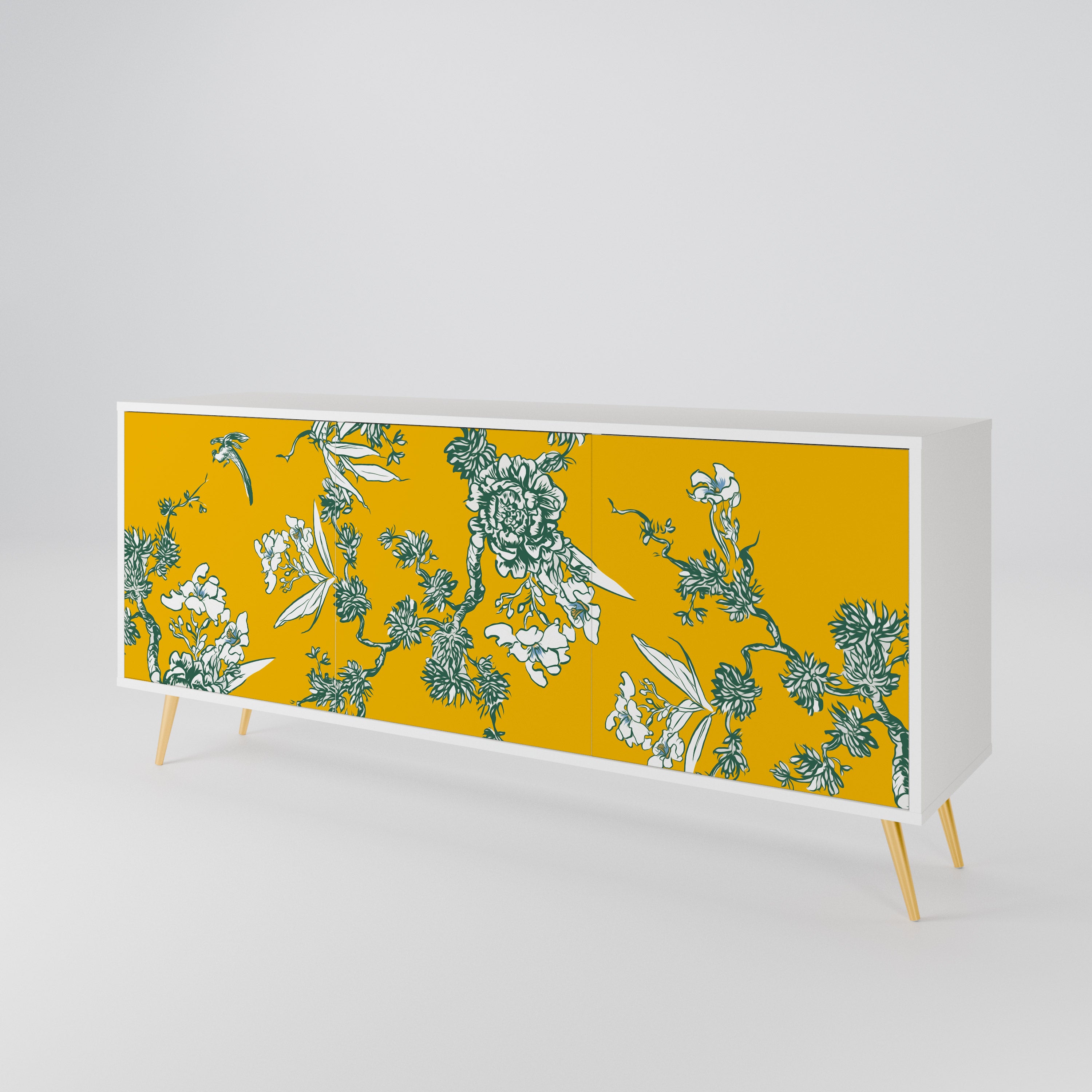 YELLOW CHINOISERIE Aparador de 3 Puertas