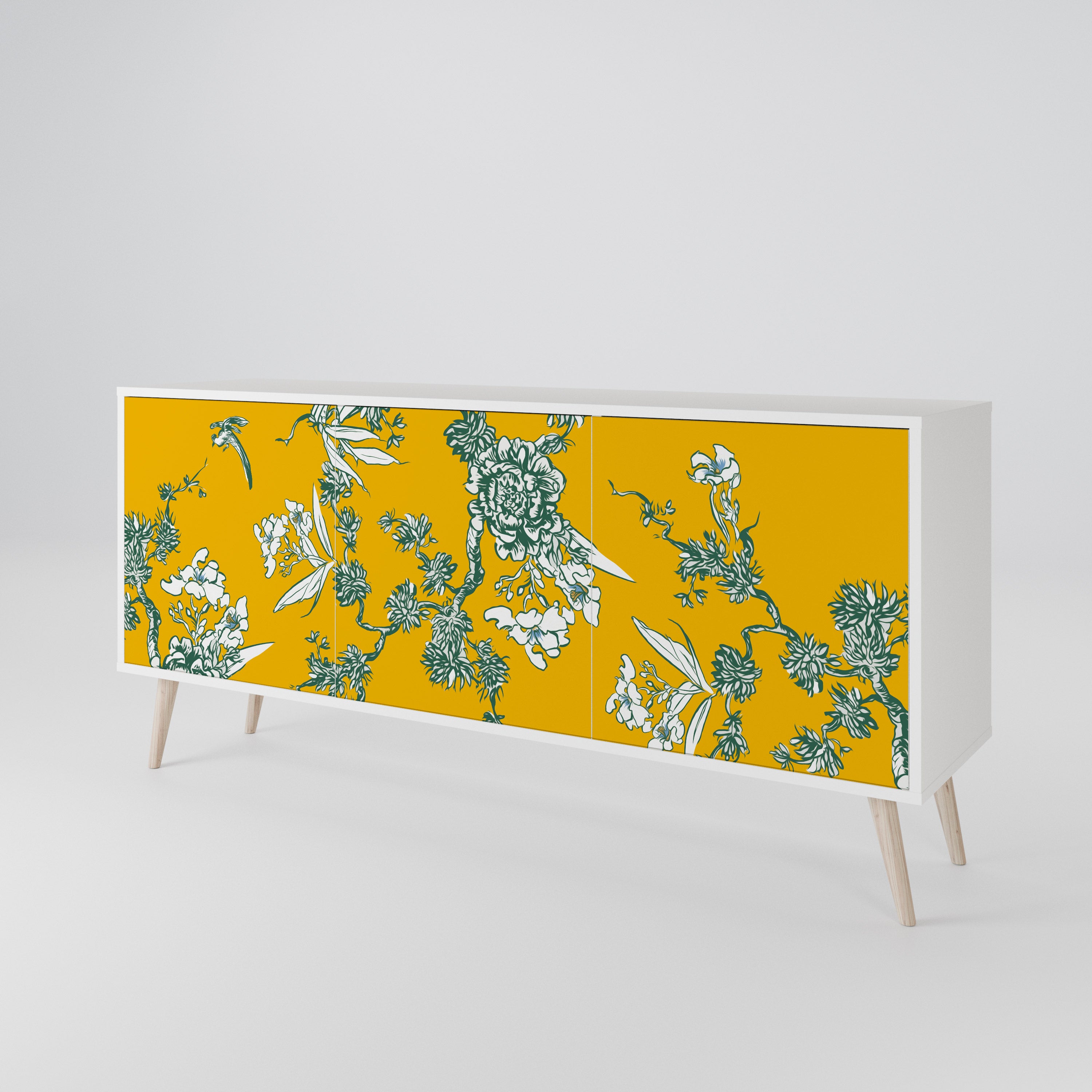 YELLOW CHINOISERIE Aparador de 3 Puertas
