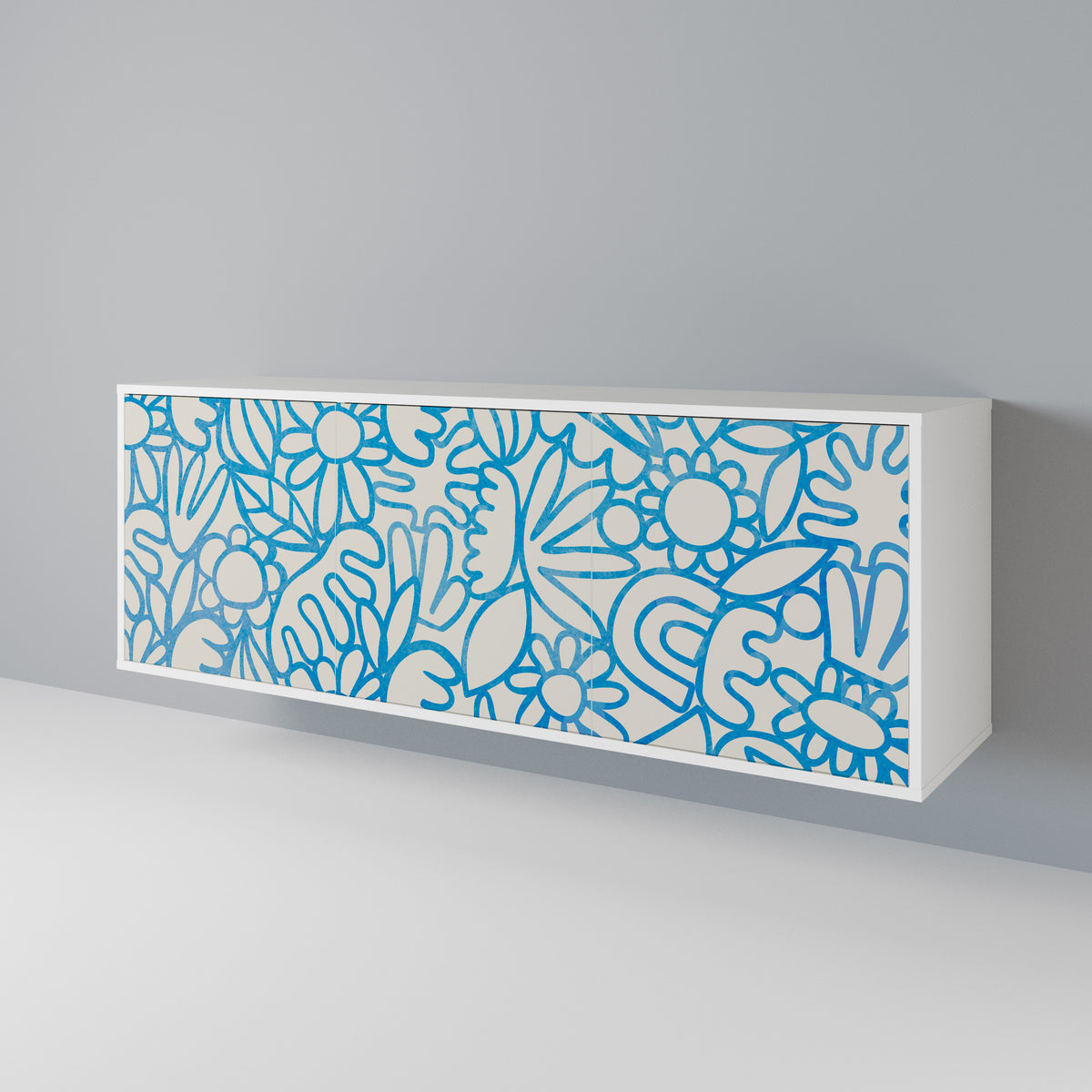 BLOOMY MORNING 3-Door Sideboard