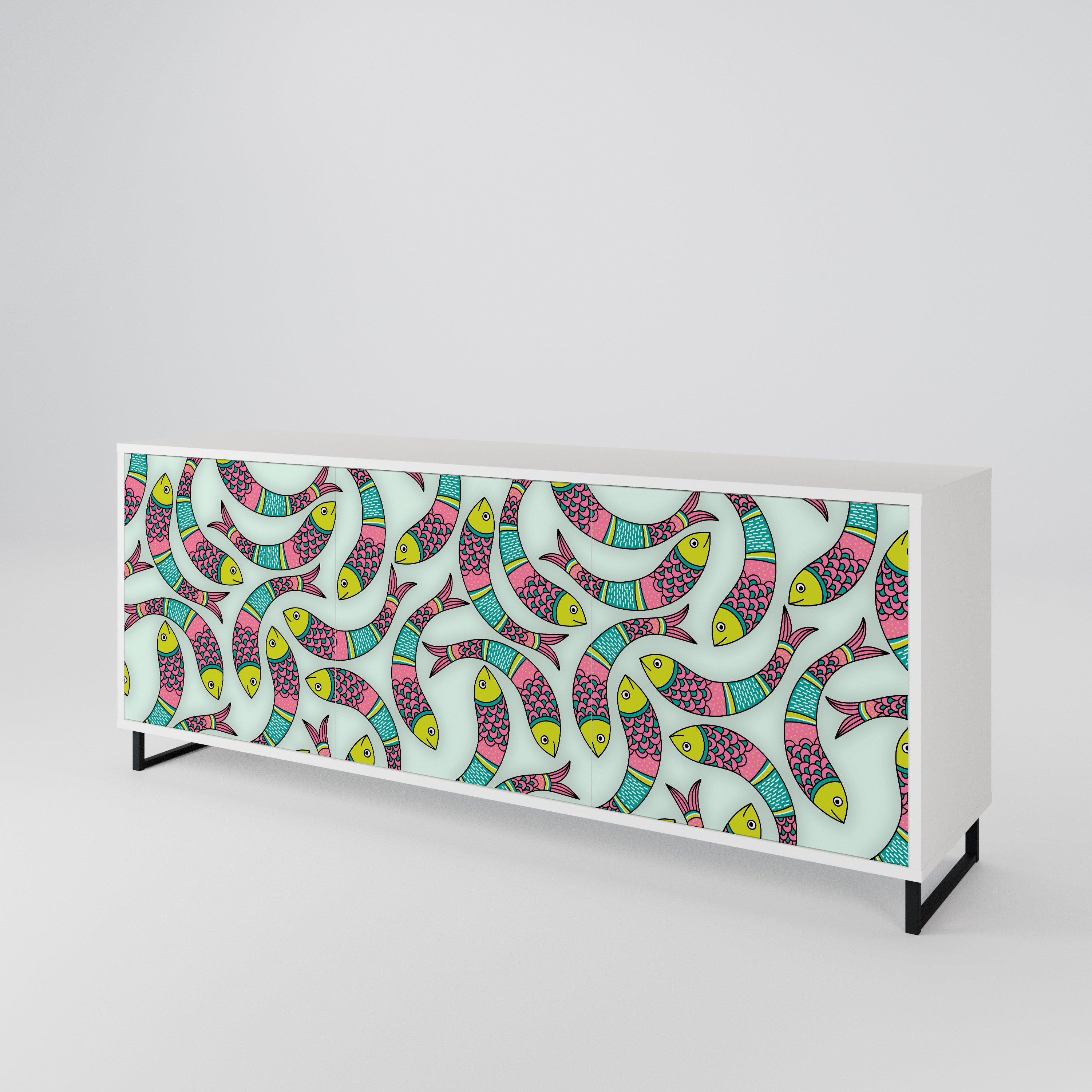 INDIAN FISH 3-Door Sideboard