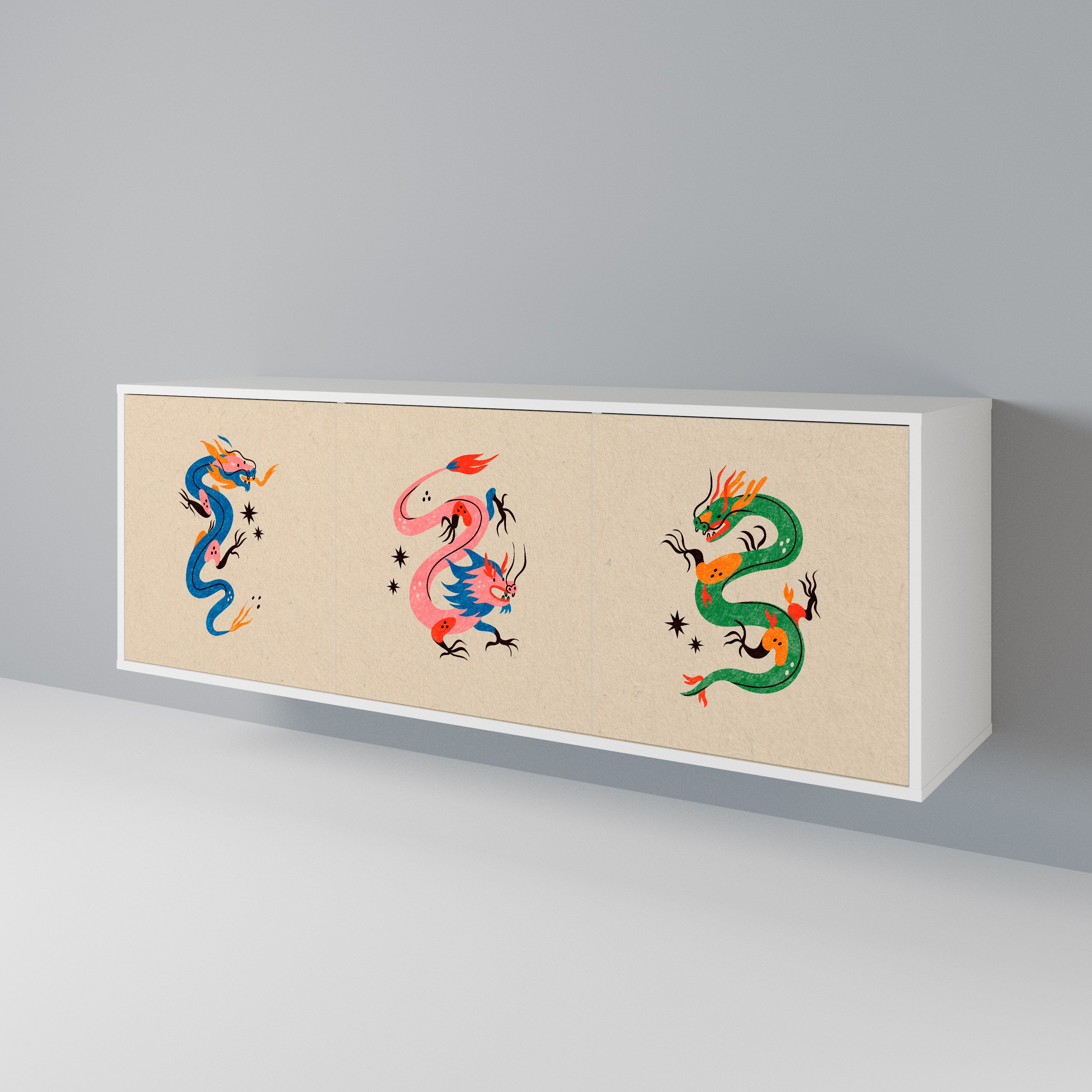 MYTHOLOGICAL CREATURES Aparador de 3 Puertas