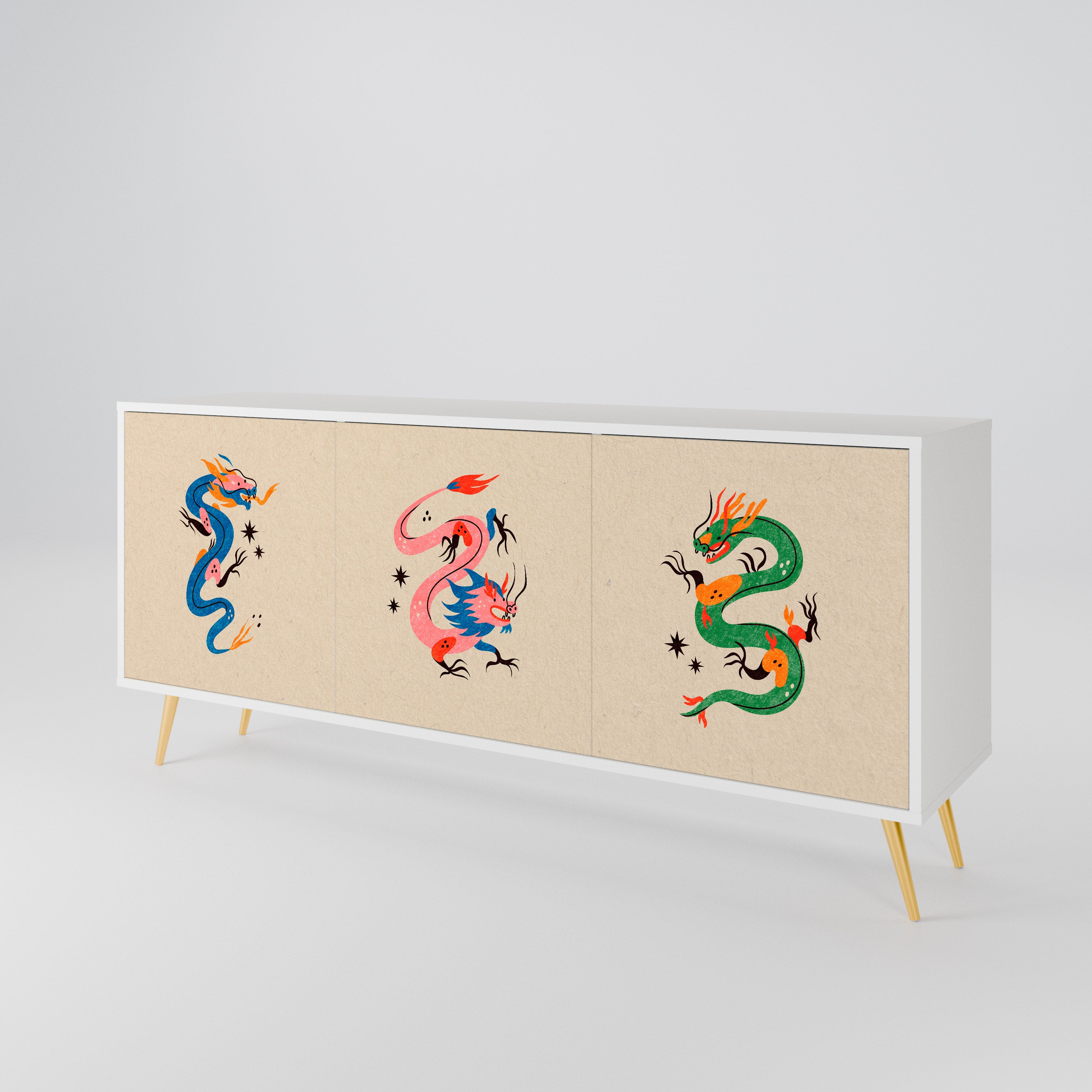 MYTHOLOGICAL CREATURES Aparador de 3 Puertas