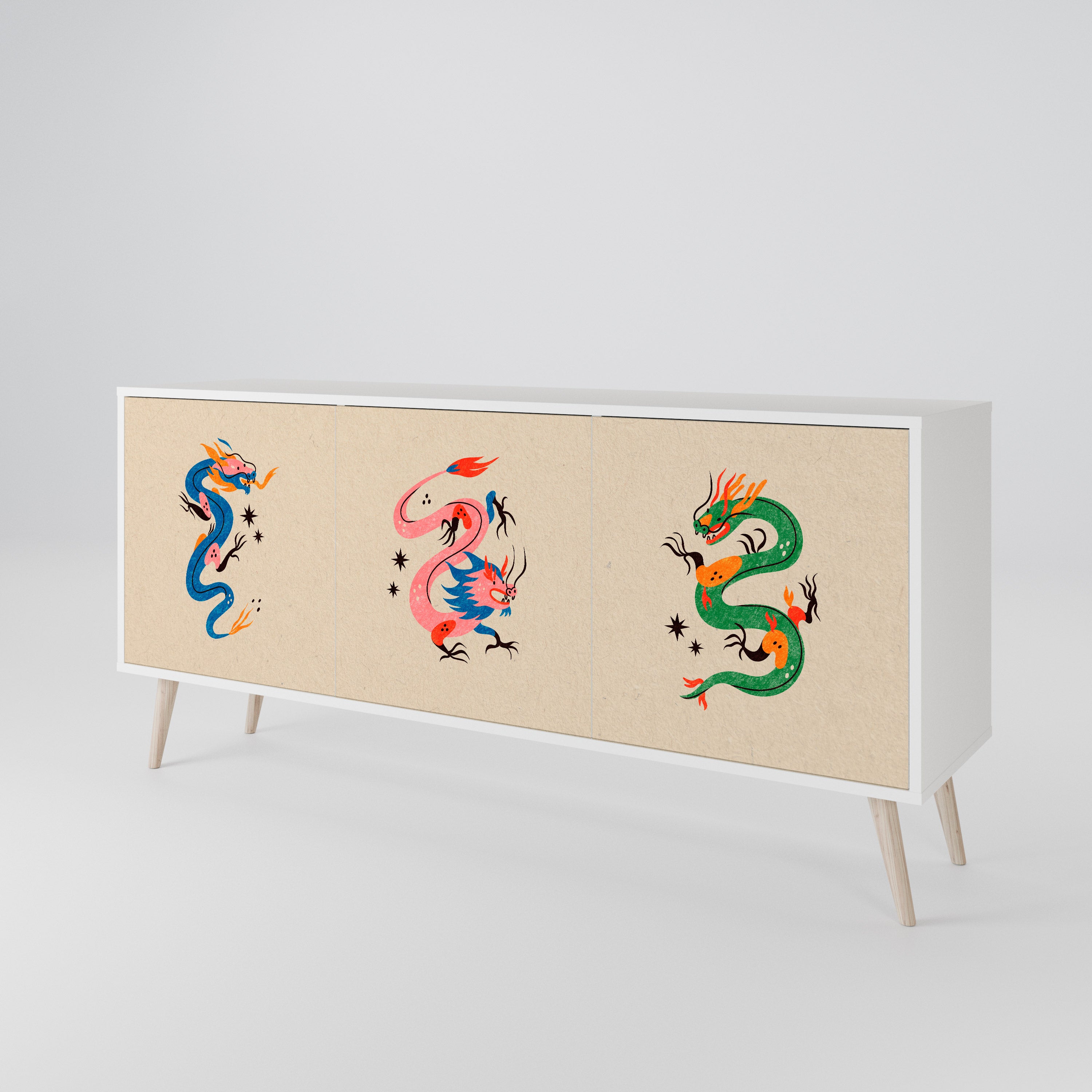 MYTHOLOGICAL CREATURES Aparador de 3 Puertas
