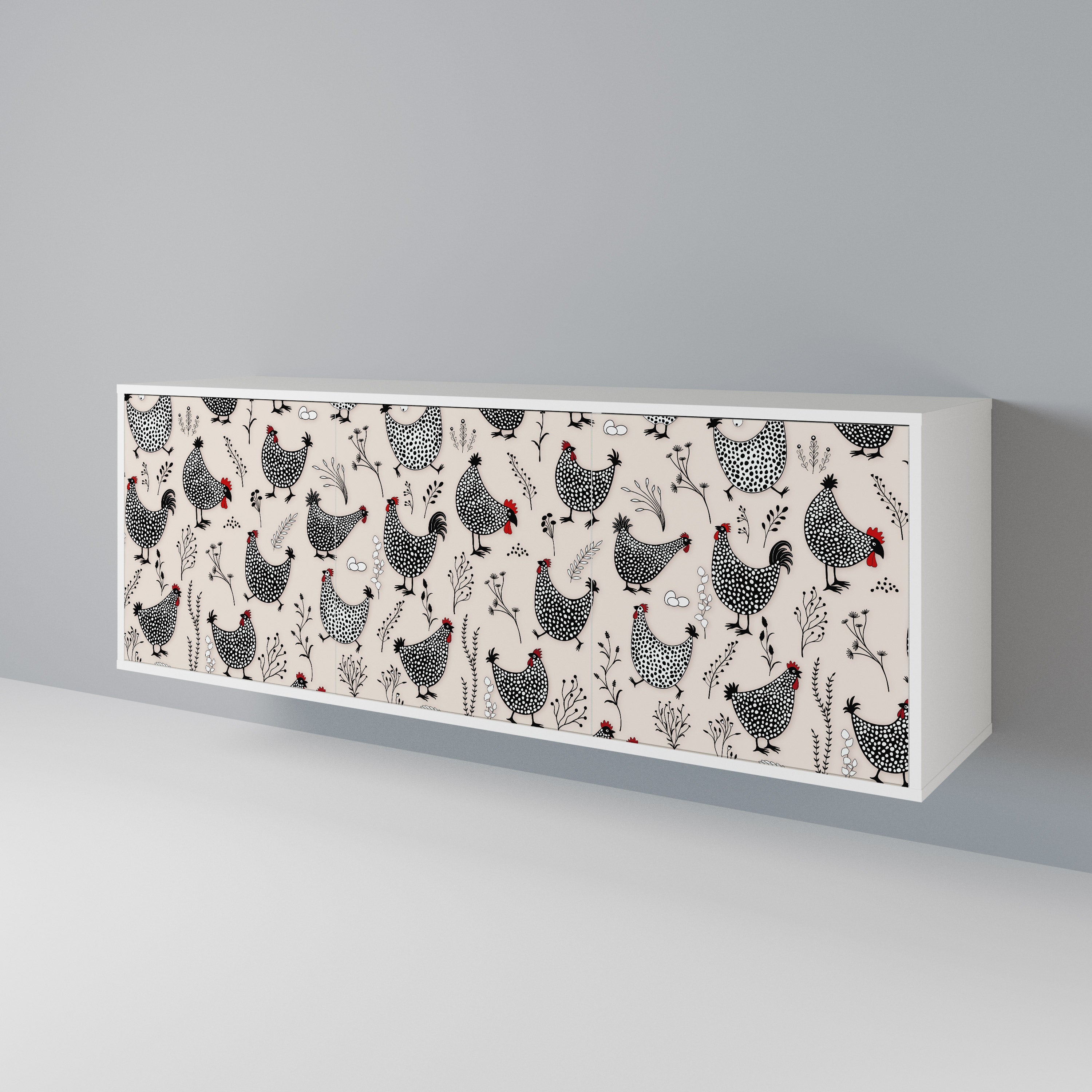 HAPPY HENS Aparador de 3 Puertas