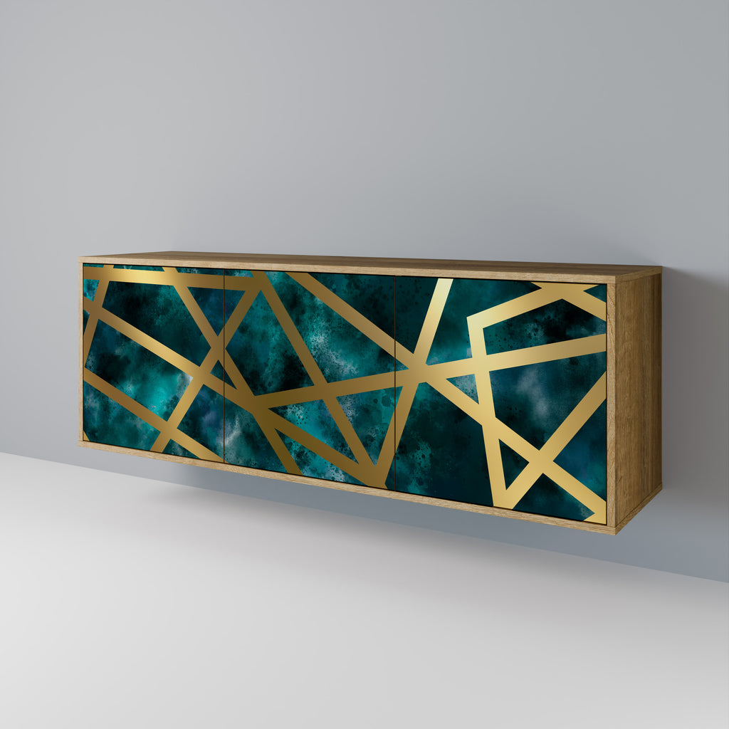 THE LABYRINTH OF GOLD 3-Door Sideboard in Oak Effect