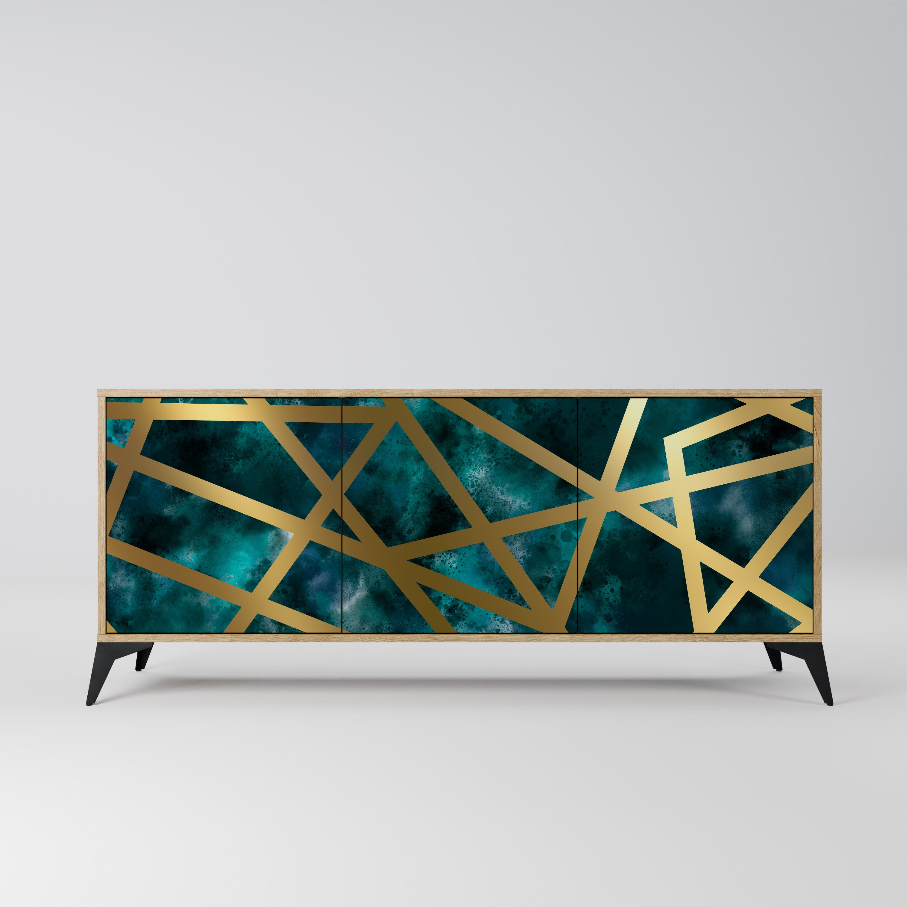 THE LABYRINTH OF GOLD 3-Door Sideboard in Oak Effect