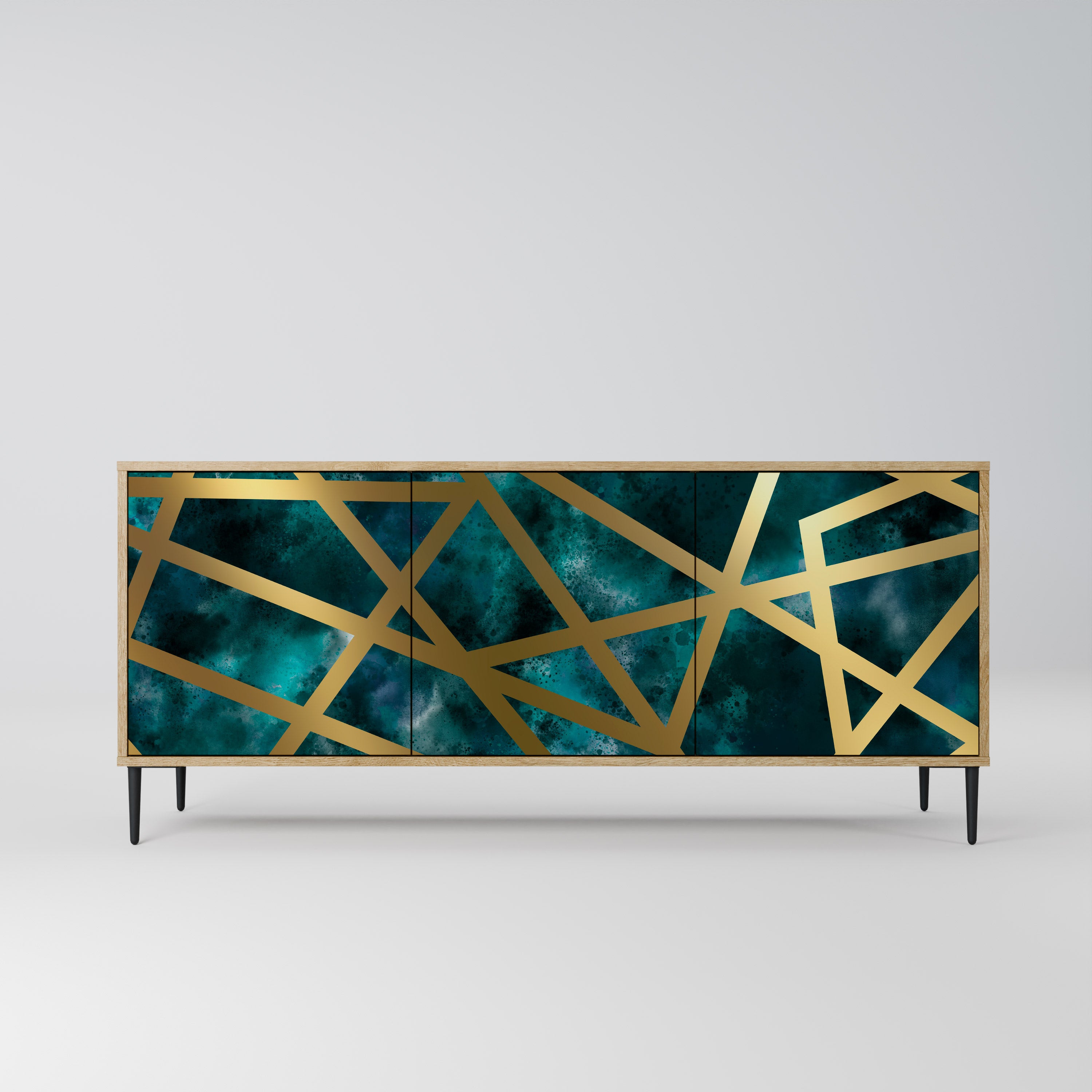 THE LABYRINTH OF GOLD 3-Door Sideboard in Oak Effect