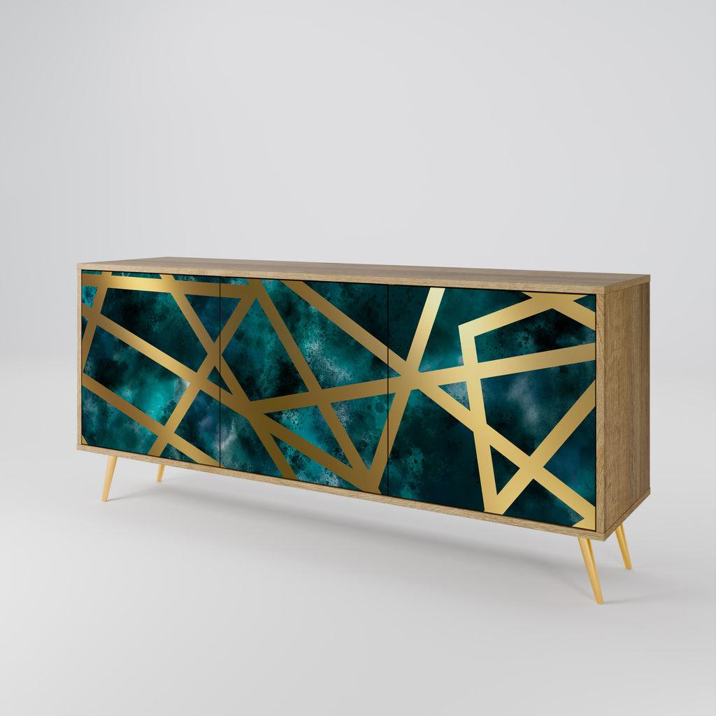 THE LABYRINTH OF GOLD 3-Door Sideboard in Oak Effect