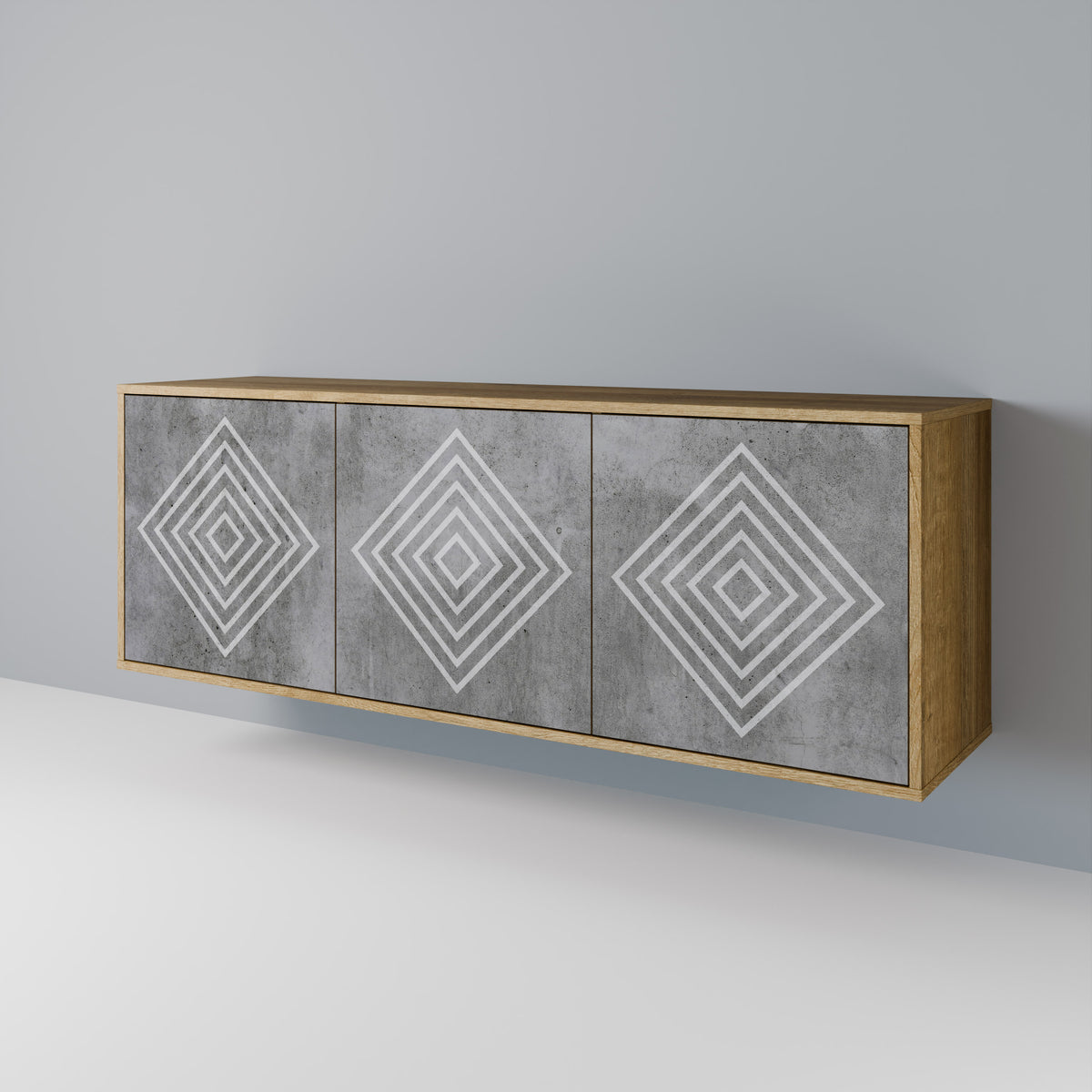 POLYGONAL ARTISTRY Aparador de 3 Puertas