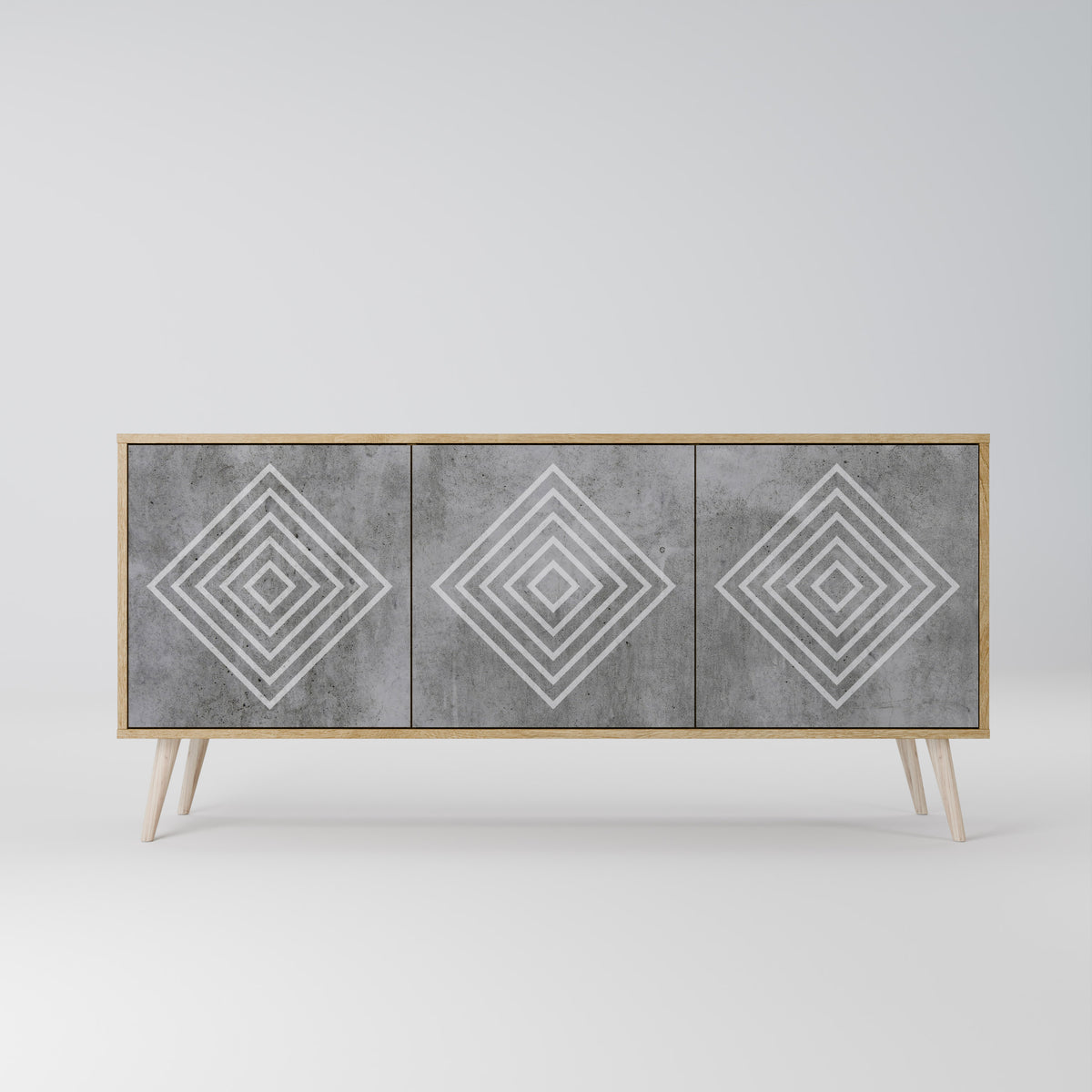 POLYGONAL ARTISTRY Aparador de 3 Puertas