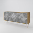POLYGONAL ARTISTRY 3-Door Sideboard