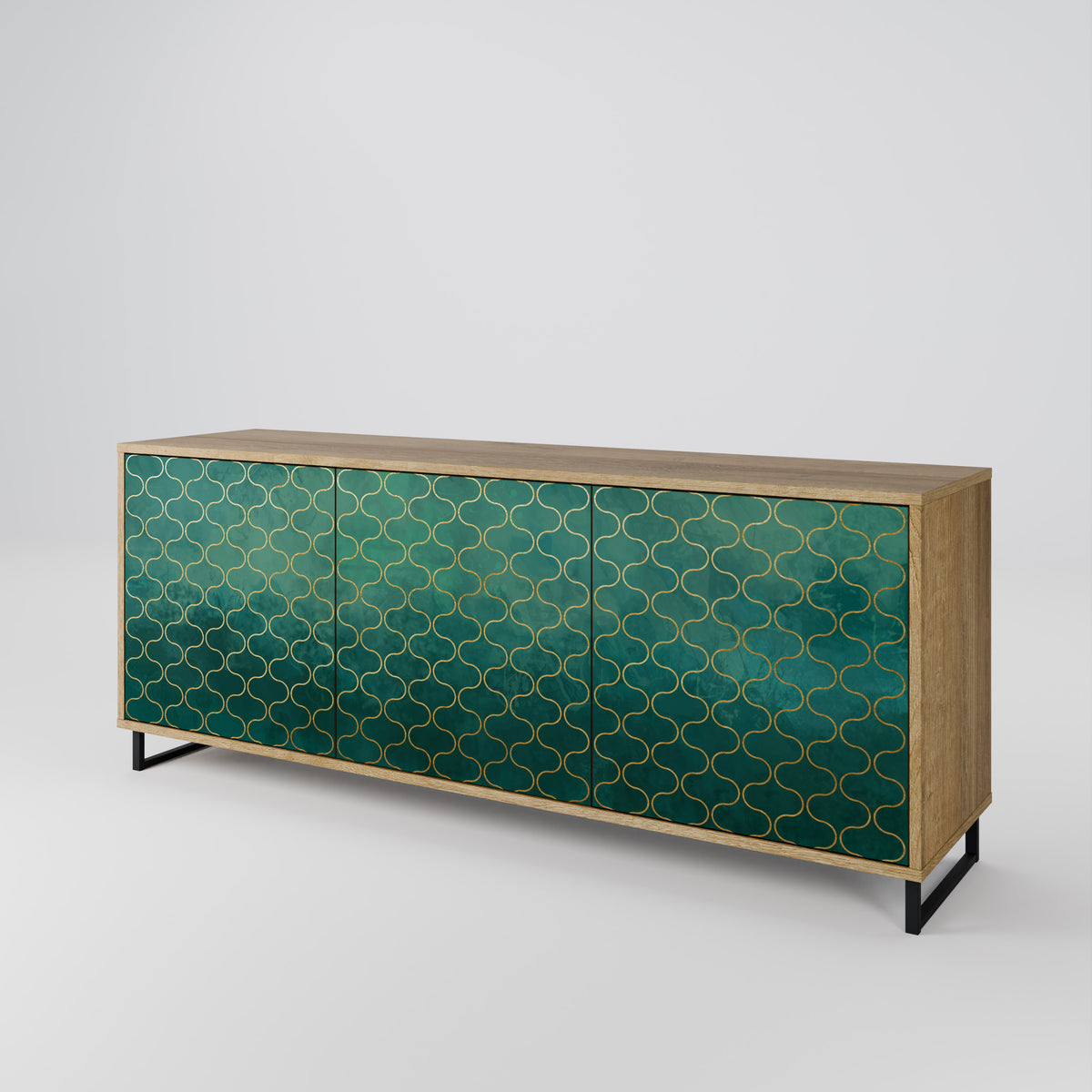 TESSELATED GREENERY Aparador de 3 Puertas