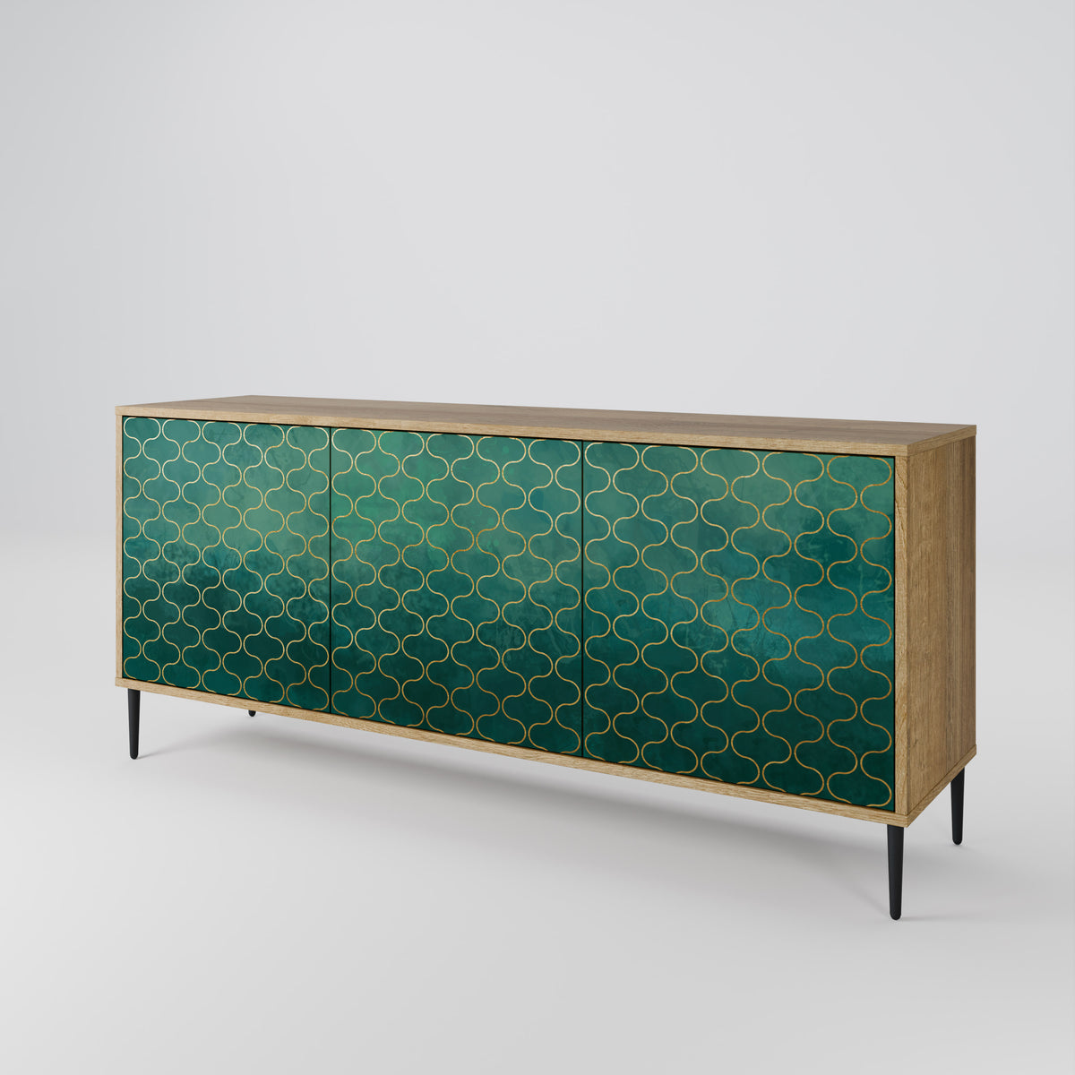TESSELATED GREENERY Aparador de 3 Puertas
