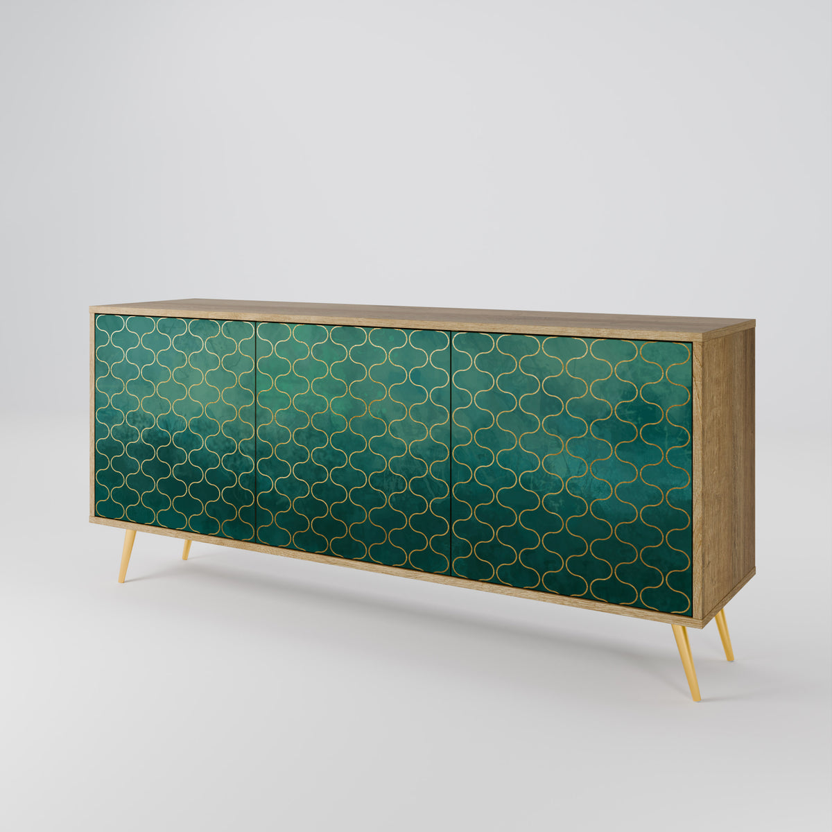 TESSELATED GREENERY Aparador de 3 Puertas