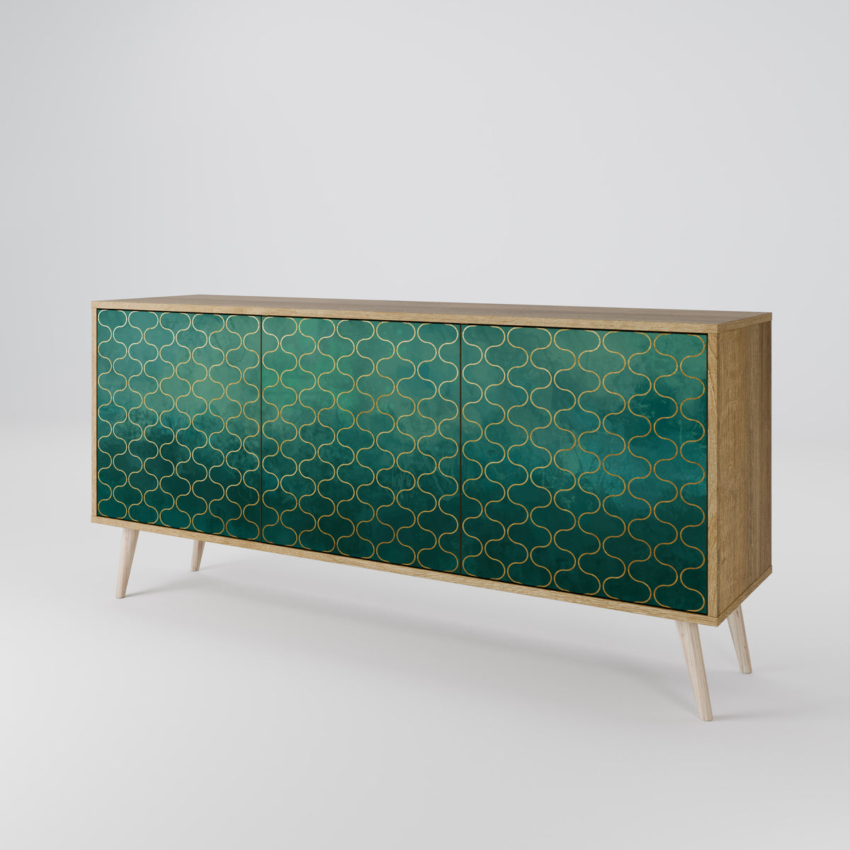 TESSELATED GREENERY Aparador de 3 Puertas