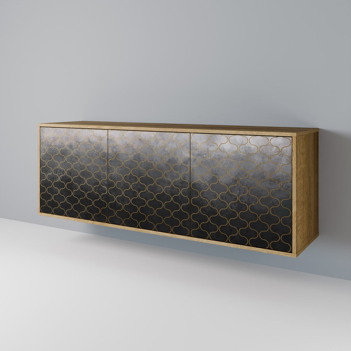 TESSELATED GRAYISH Aparador de 3 Puertas