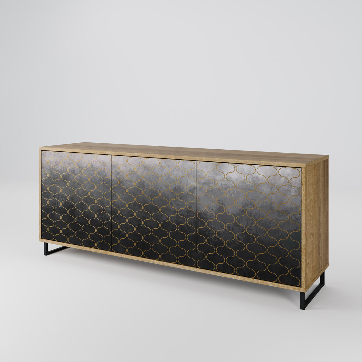 TESSELATED GRAYISH Aparador de 3 Puertas
