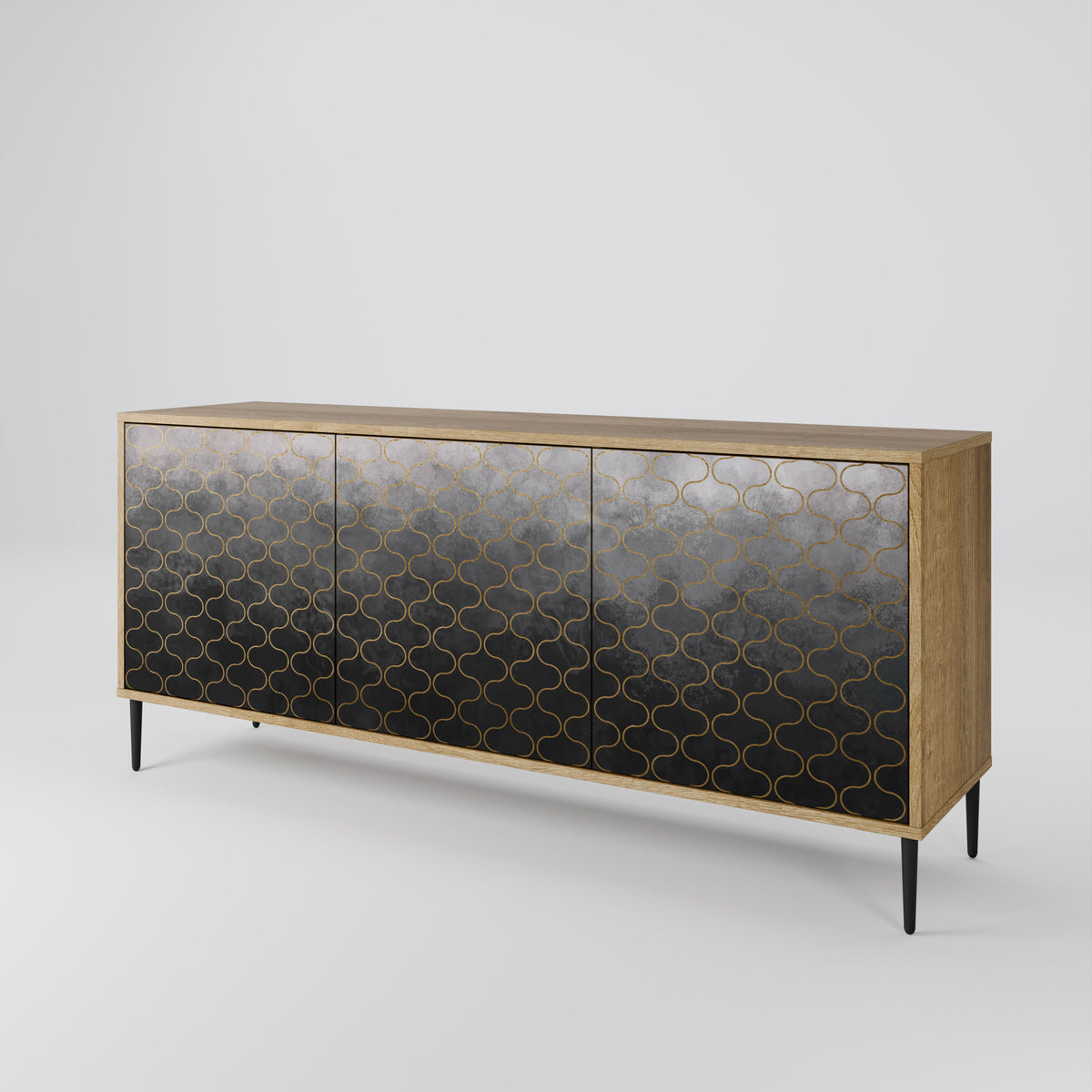 TESSELATED GRAYISH Aparador de 3 Puertas